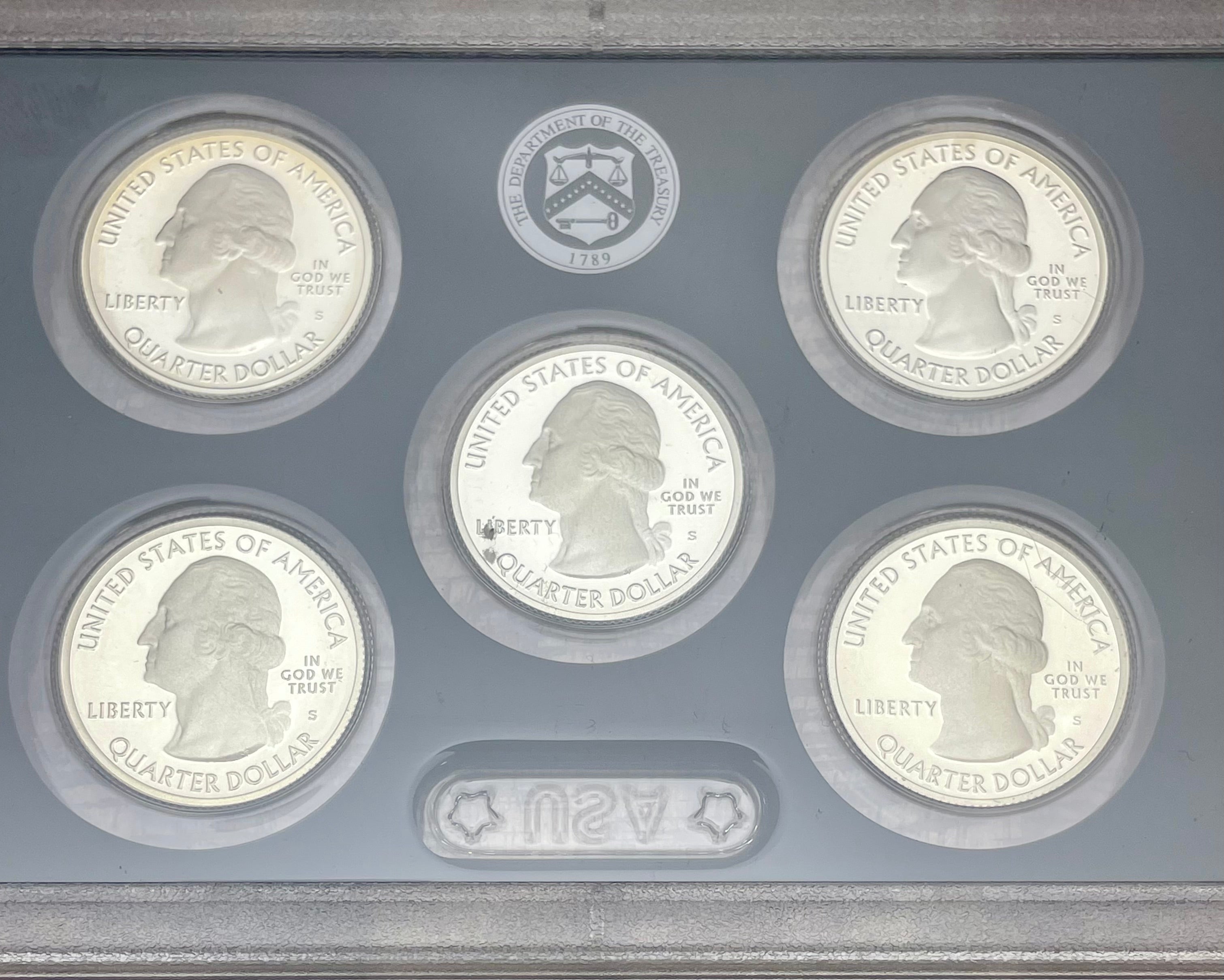 2011 US Mint America the Beautiful Quarters Silver Proof Set in OGP with COA