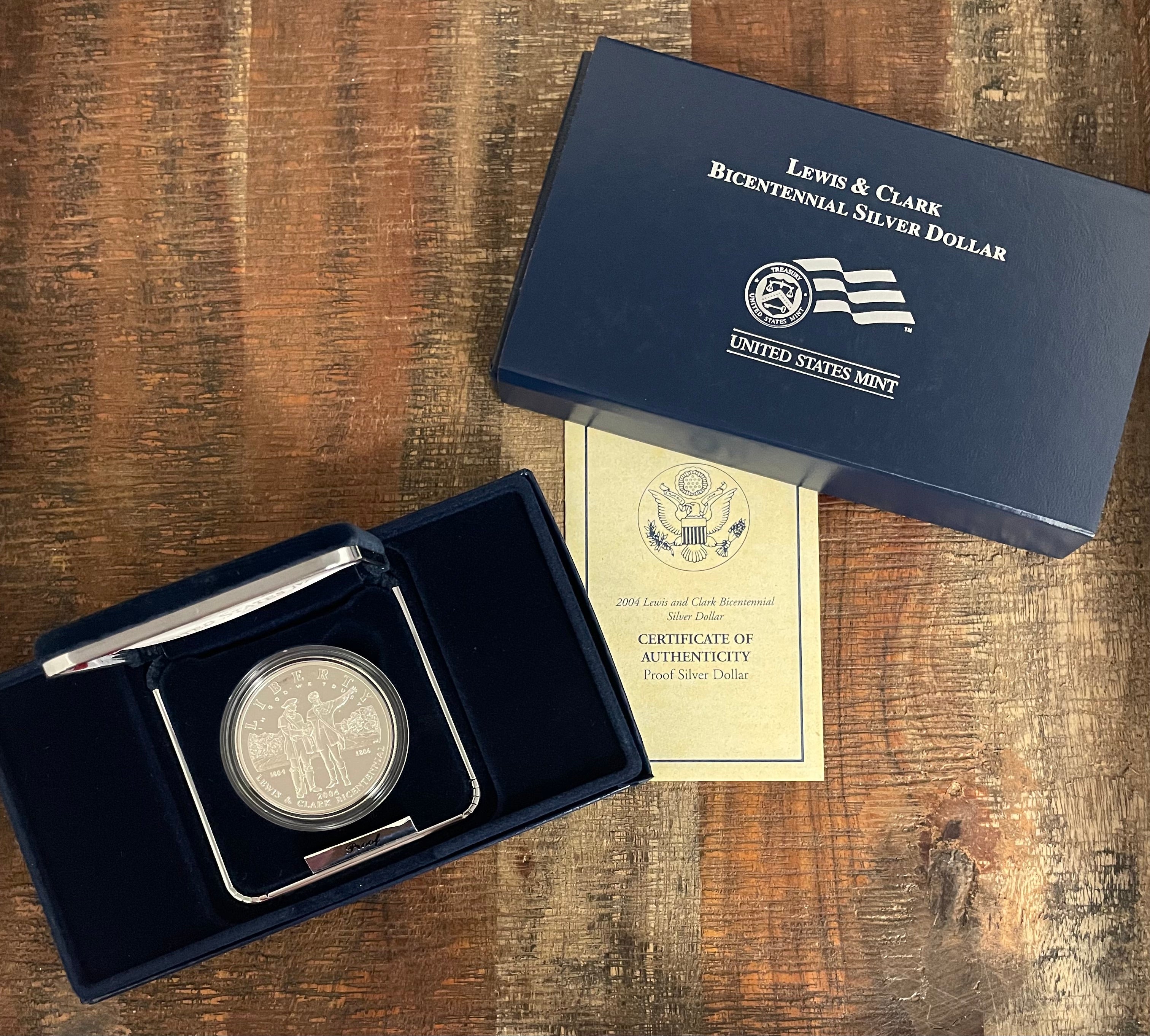 2004 Lewis & Clark Bicentennial Silver Dollar~Proof Silver Dollar~In OGP with COA