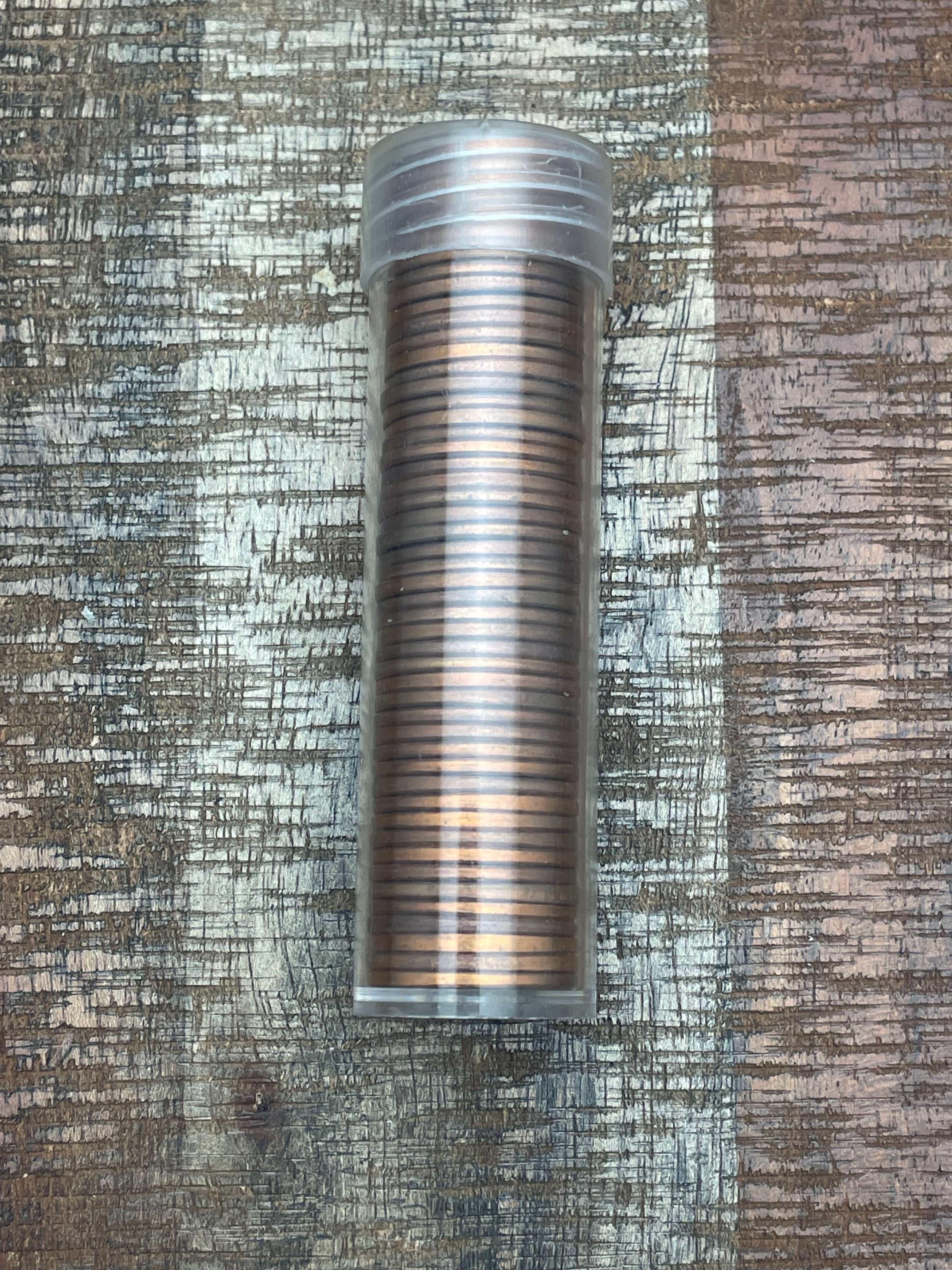 1966 1C Uncirculated Lincoln Memorial Cent ~ 1 Roll ~ 50 Coins ~ In Plastic Tube ~ BU