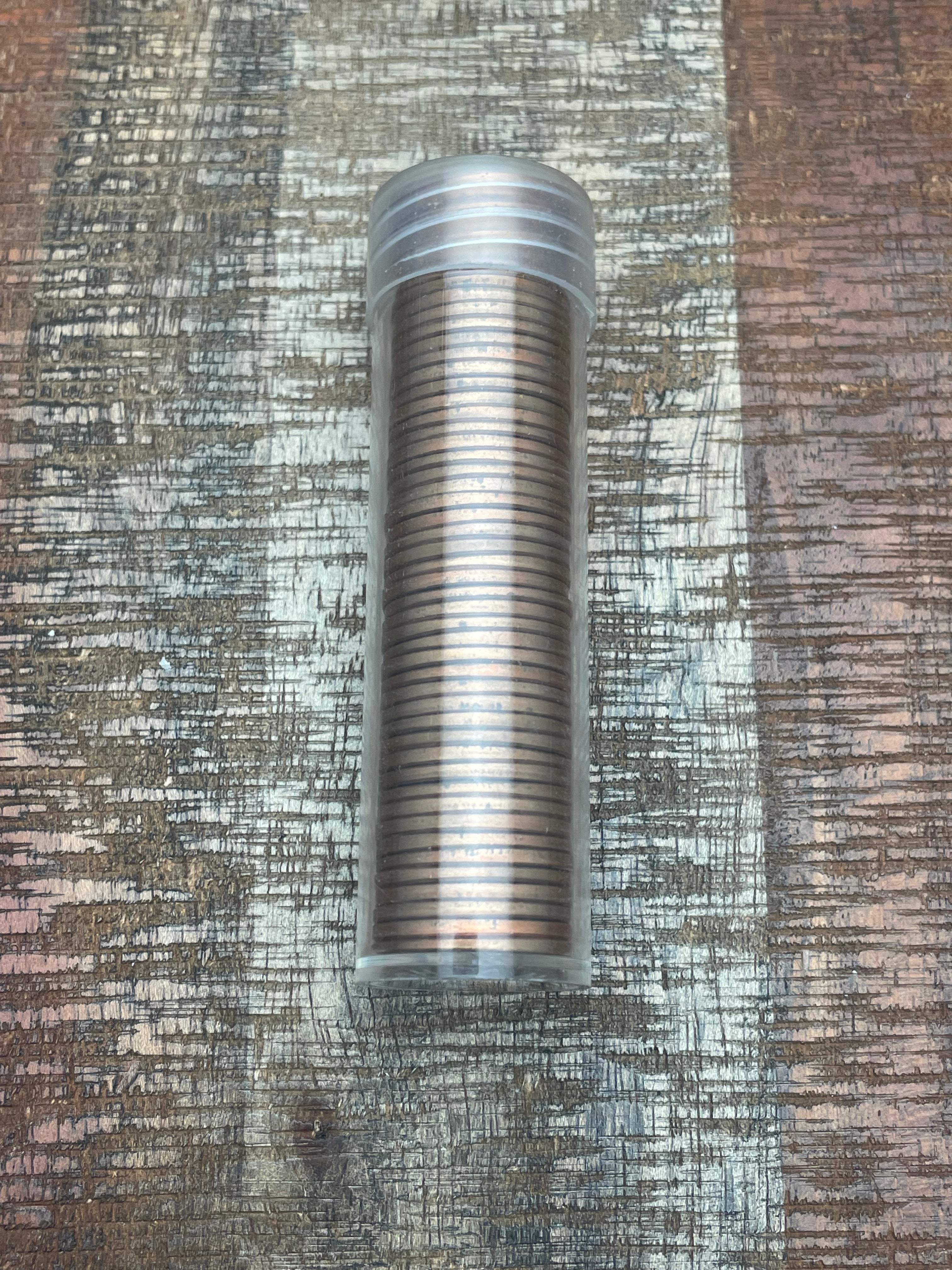 1967 1C Uncirculated Lincoln Memorial Cent ~ 1 Roll ~ 50 Coins ~ In Plastic Tube ~ BU