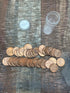 1971-S 1C Uncirculated Lincoln Memorial Cent ~ 1 Roll ~ 50 Coins ~ In Plastic Tube ~ BU