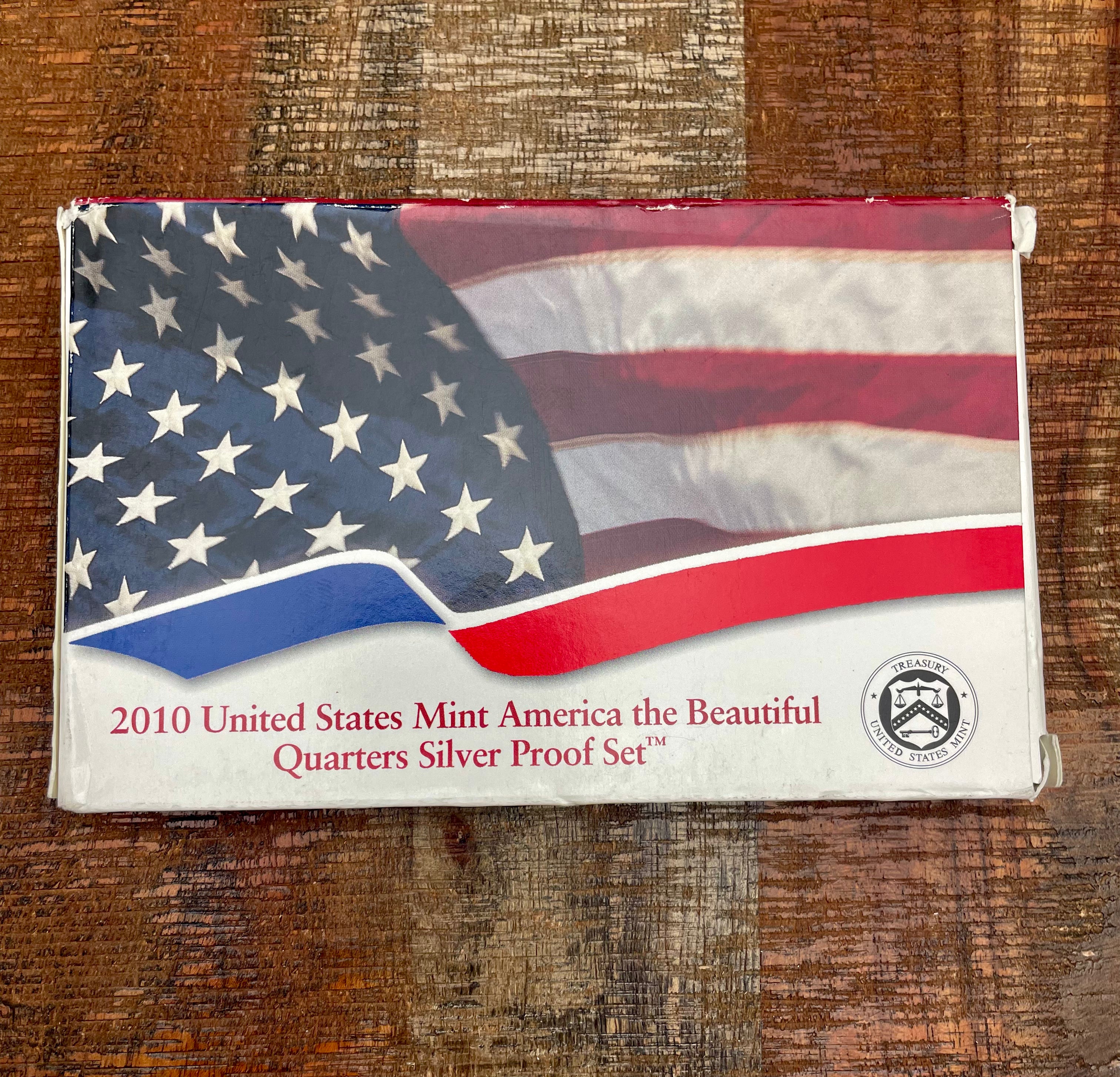 2010 US Mint America the Beautiful Quarters Silver Proof Set in OGP with COA