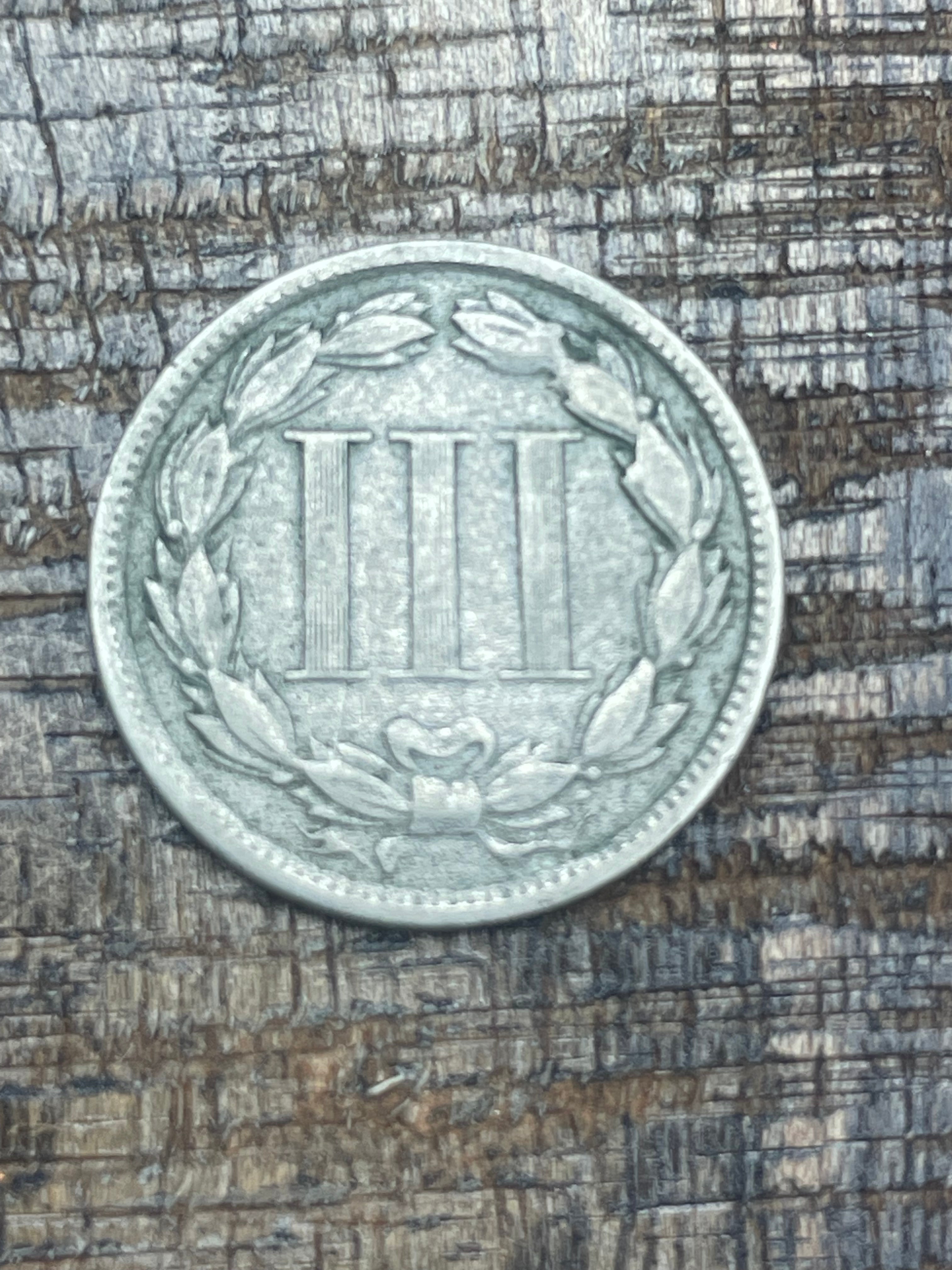 1865 3CN US Three Cent ~ Nickel