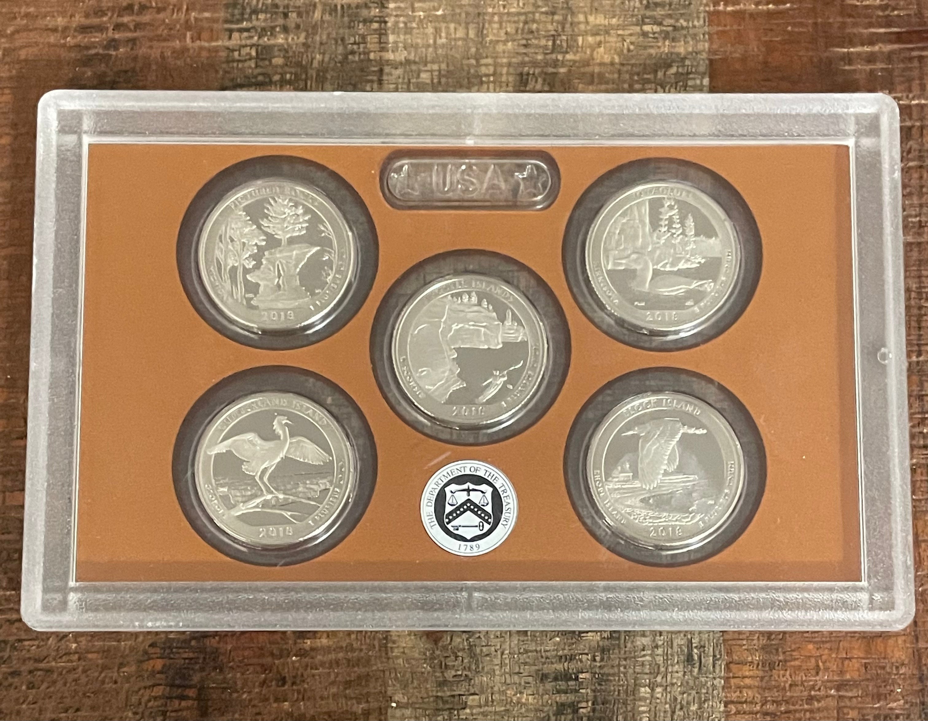 2018 US Mint America the Beautiful Quarters Proof Set in OGP ~ NO BOX NO COA