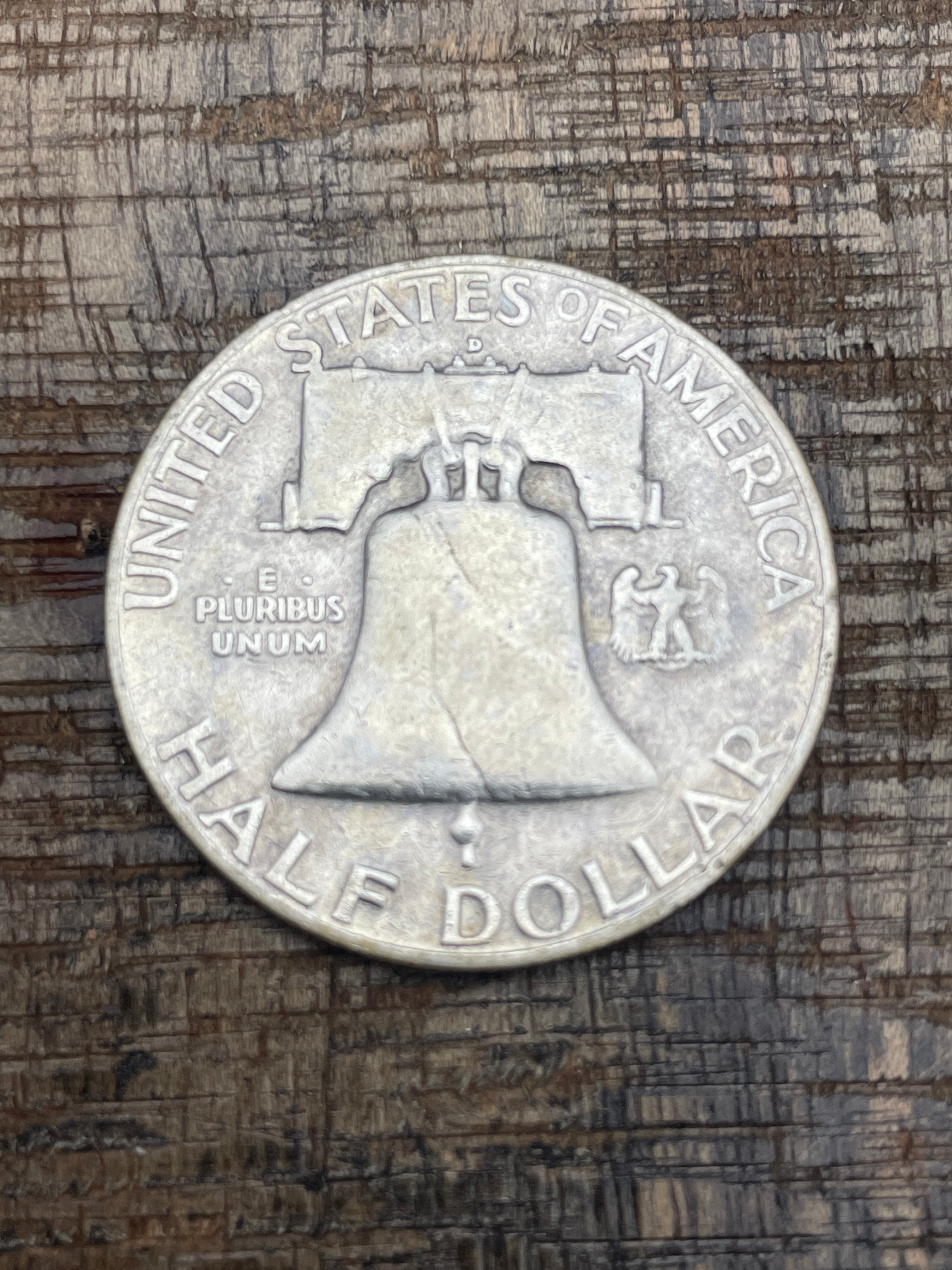 1957-D 50C US Franklin Half Dollar