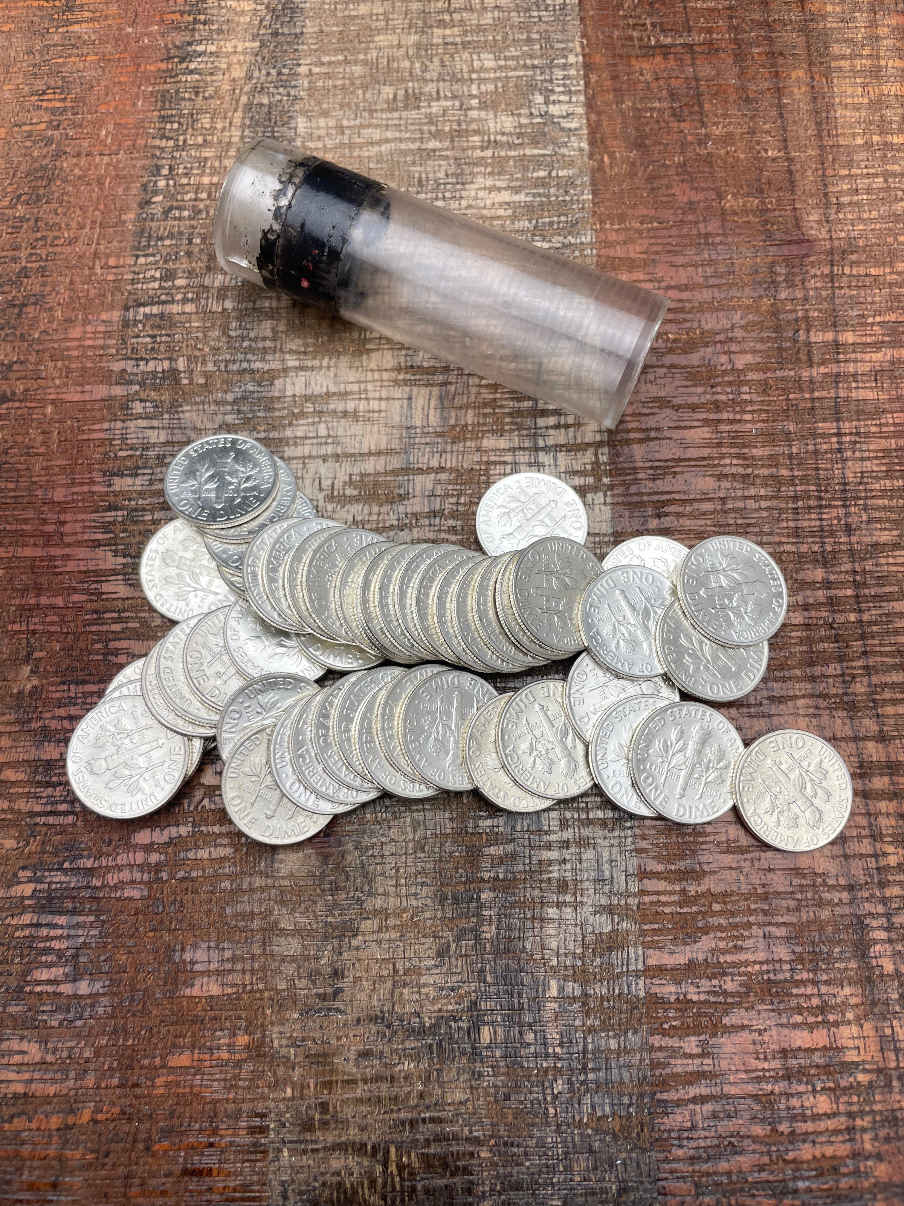1961 10C Dimes Uncirculated Roll ~ Set of 50 ~ BU
