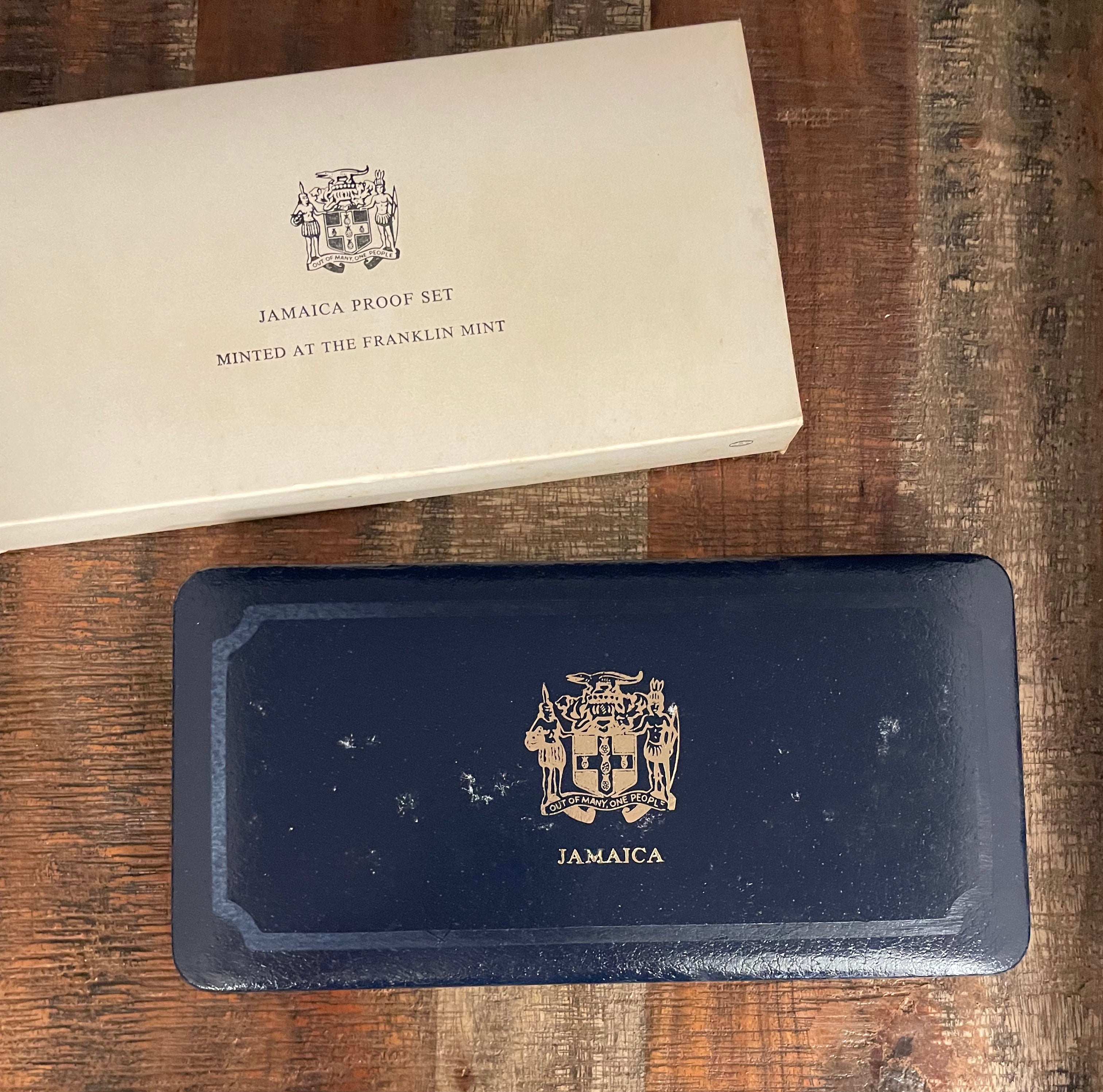 1976 Coinage of Jamaica proof set ~ Franklin Mint ~ 1.87oz of silver ~ In OGP with COA