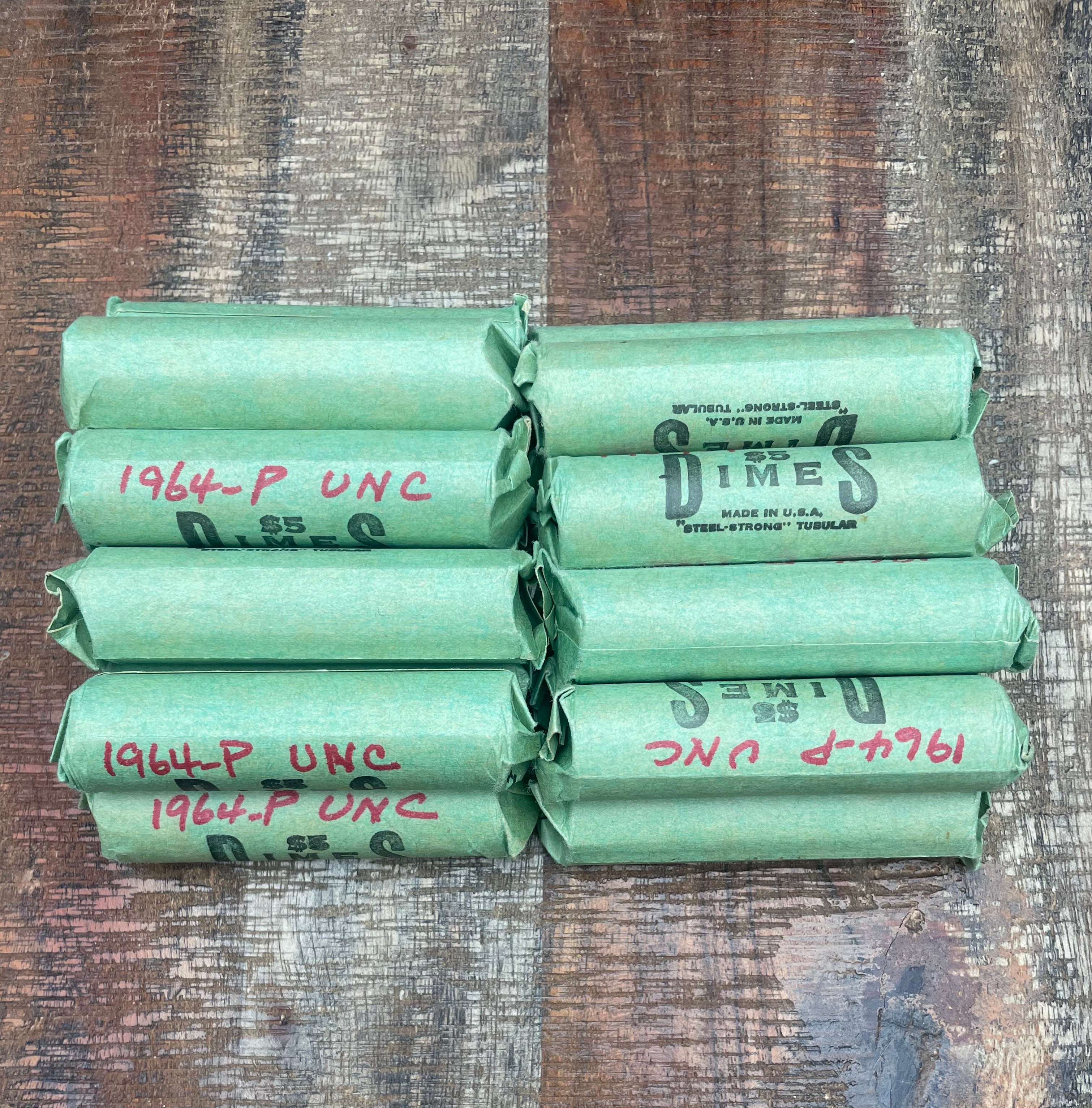 1964 $5 Roll of Uncirculated Dimes - 90% Silver - 50 Dimes