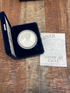1996-P $1 US American Proof Silver Eagle Coin~Capsule, Presentation Case, COA, and Box