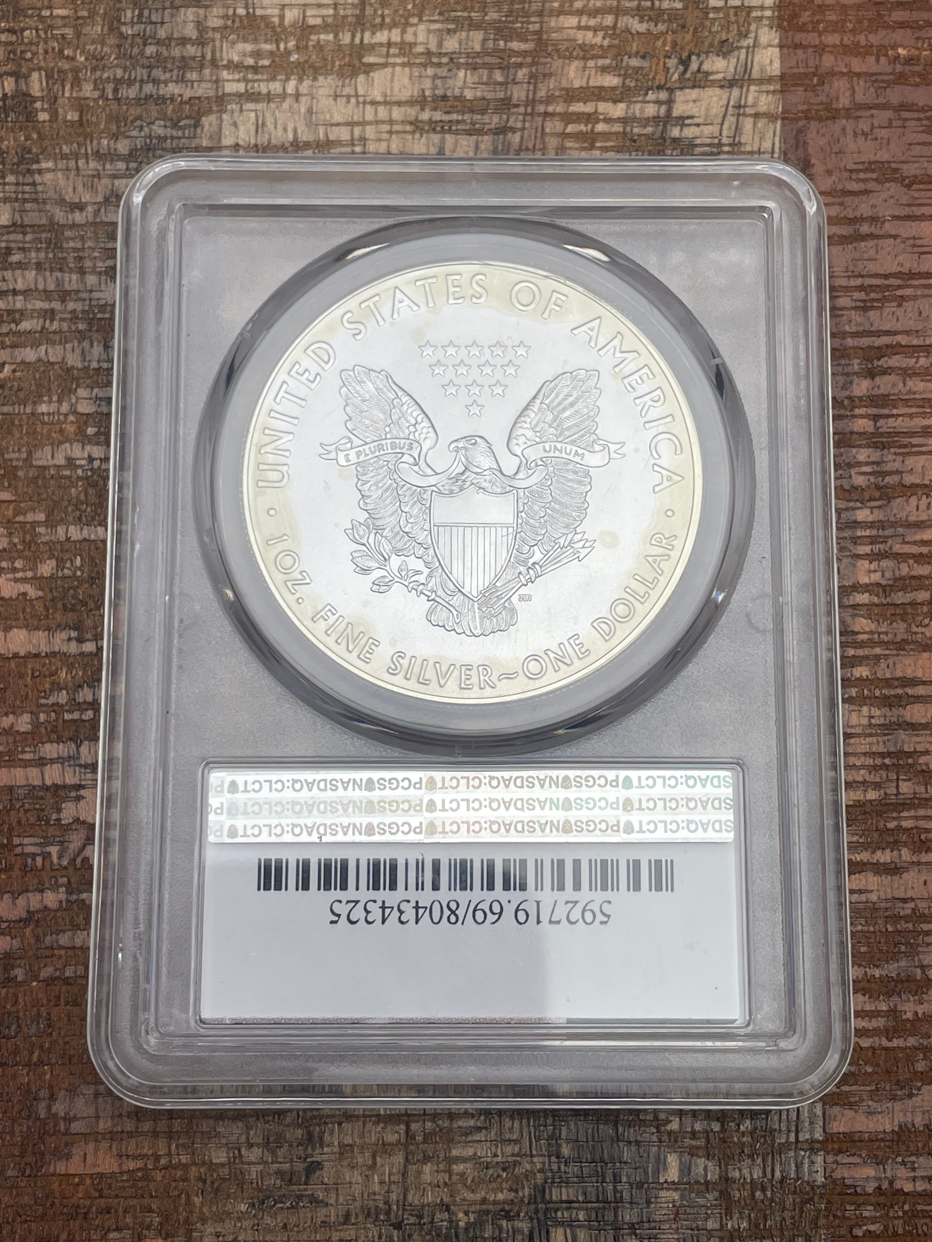 2016 $1 American Silver Eagle PCGS MS69~NRA Label signed by NRA Executive Vice President