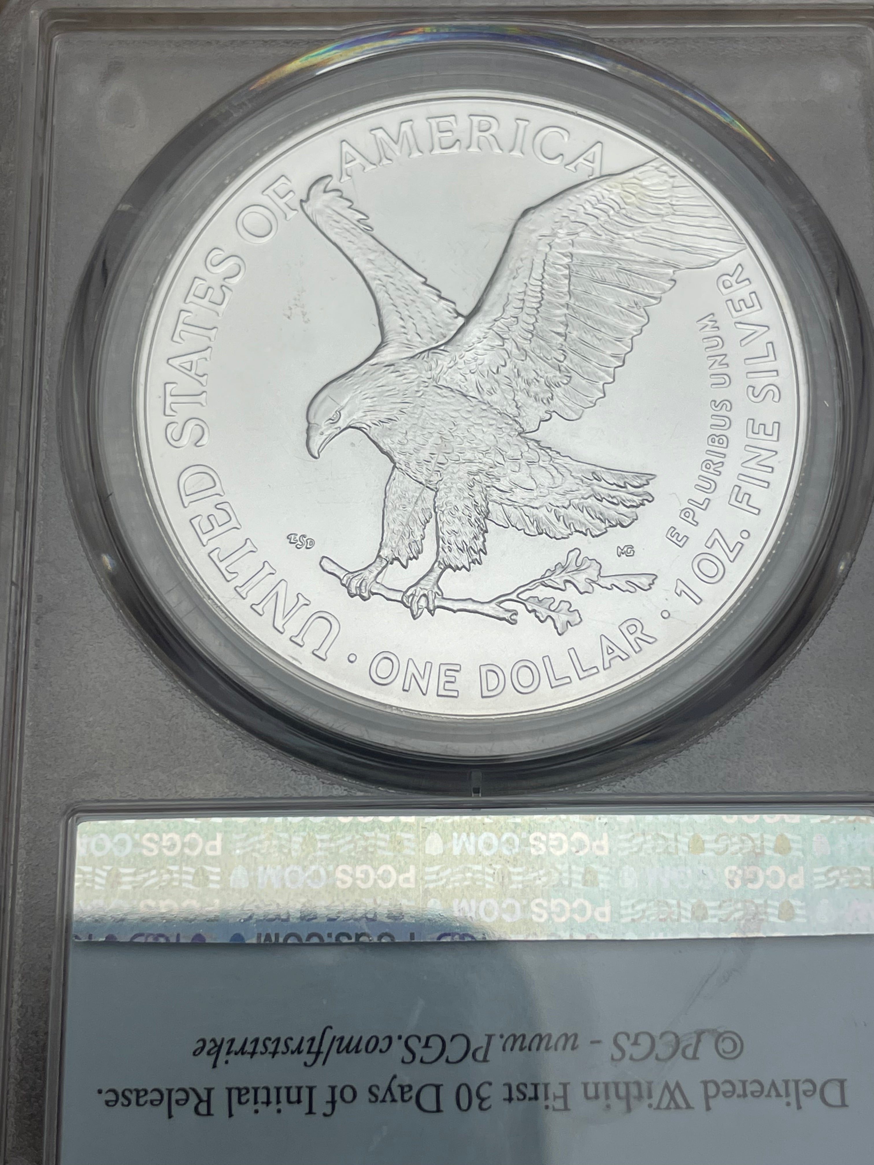 2023 $1 American Silver Eagle PCGS MS70~First Strike