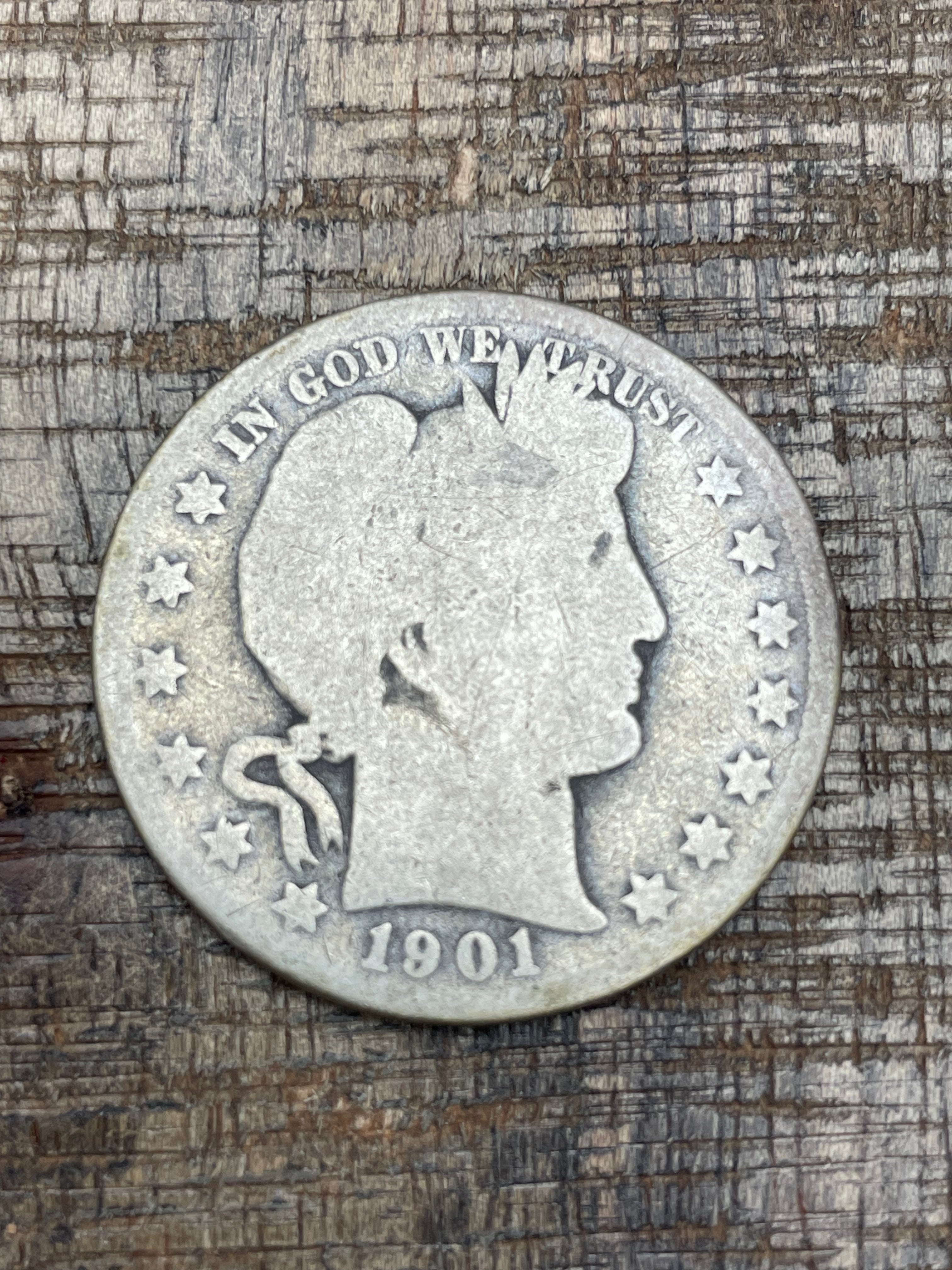1901-O 50C US Barber Half Dollar