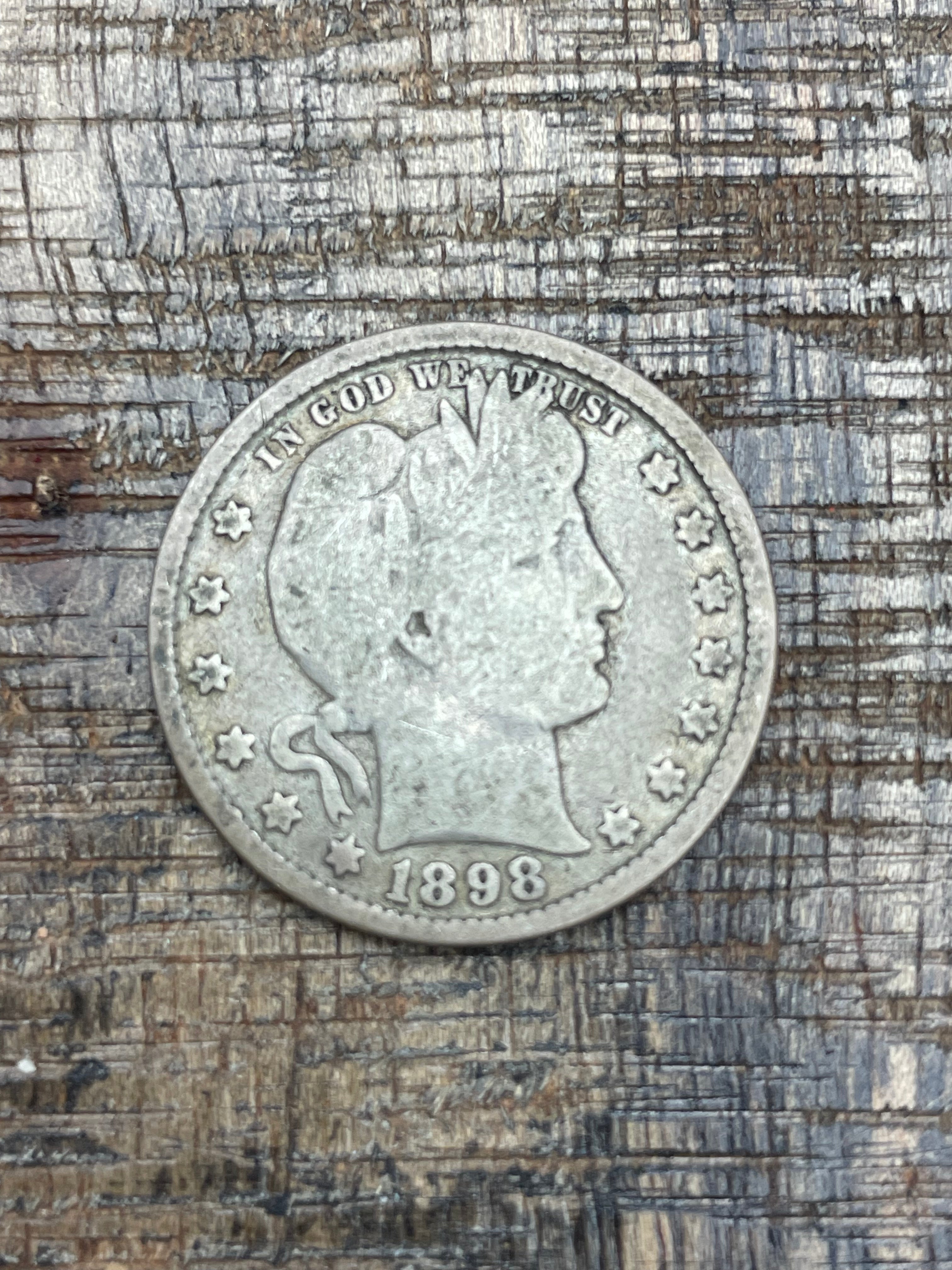 1898 25C US Barber Quarter