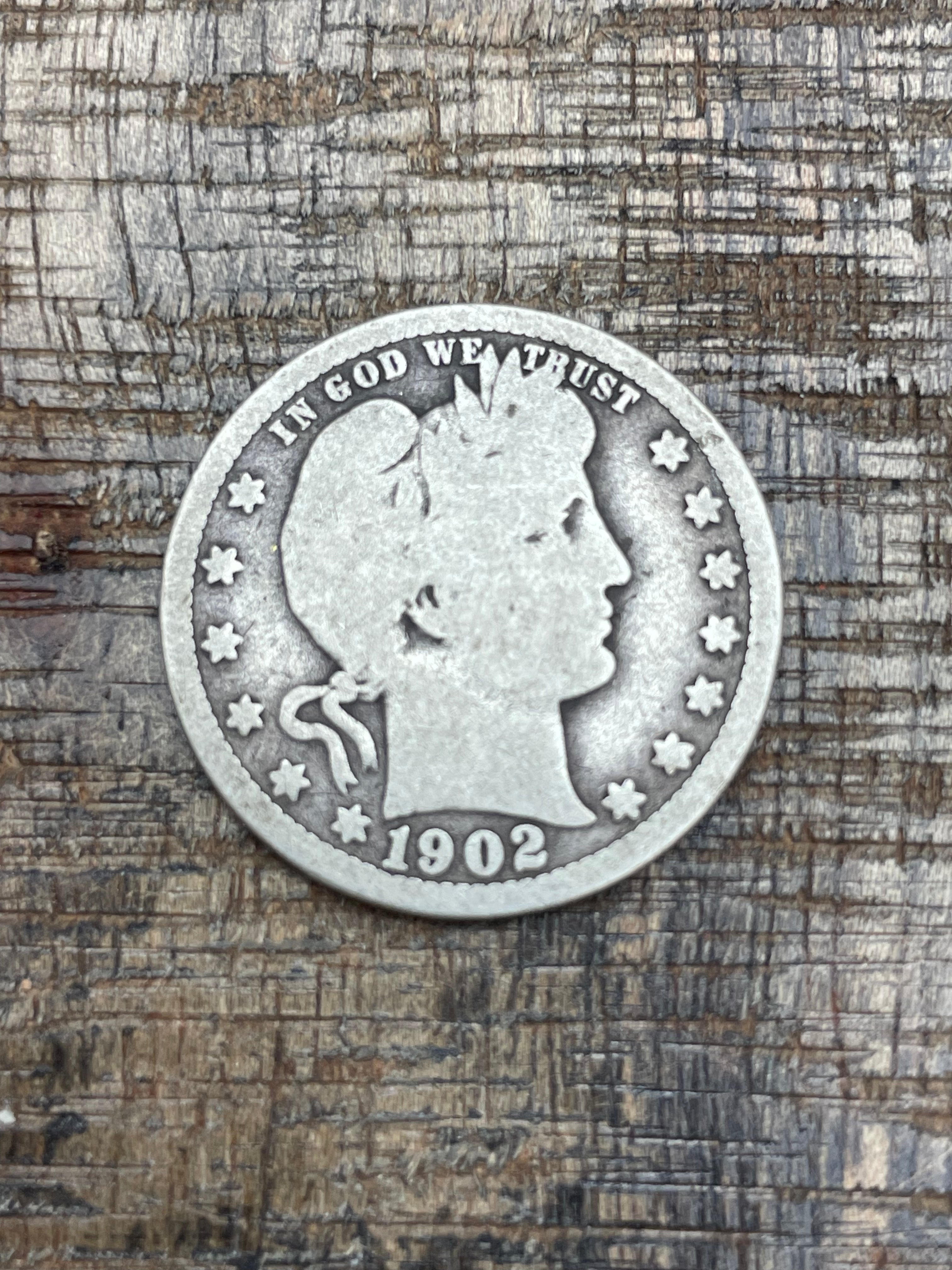 1902 25C US Barber Quarter