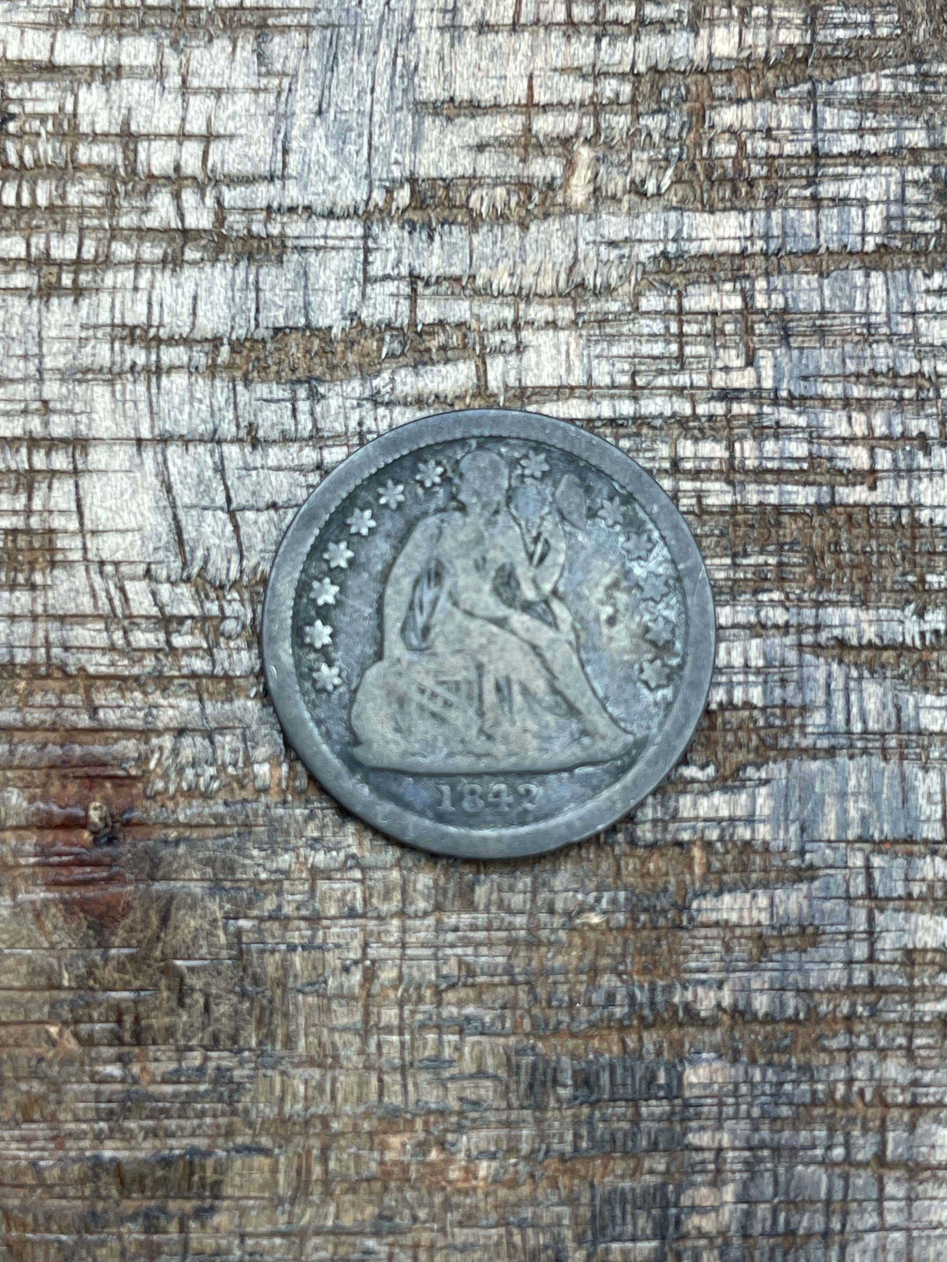 1842 10C US Seated Liberty Dime