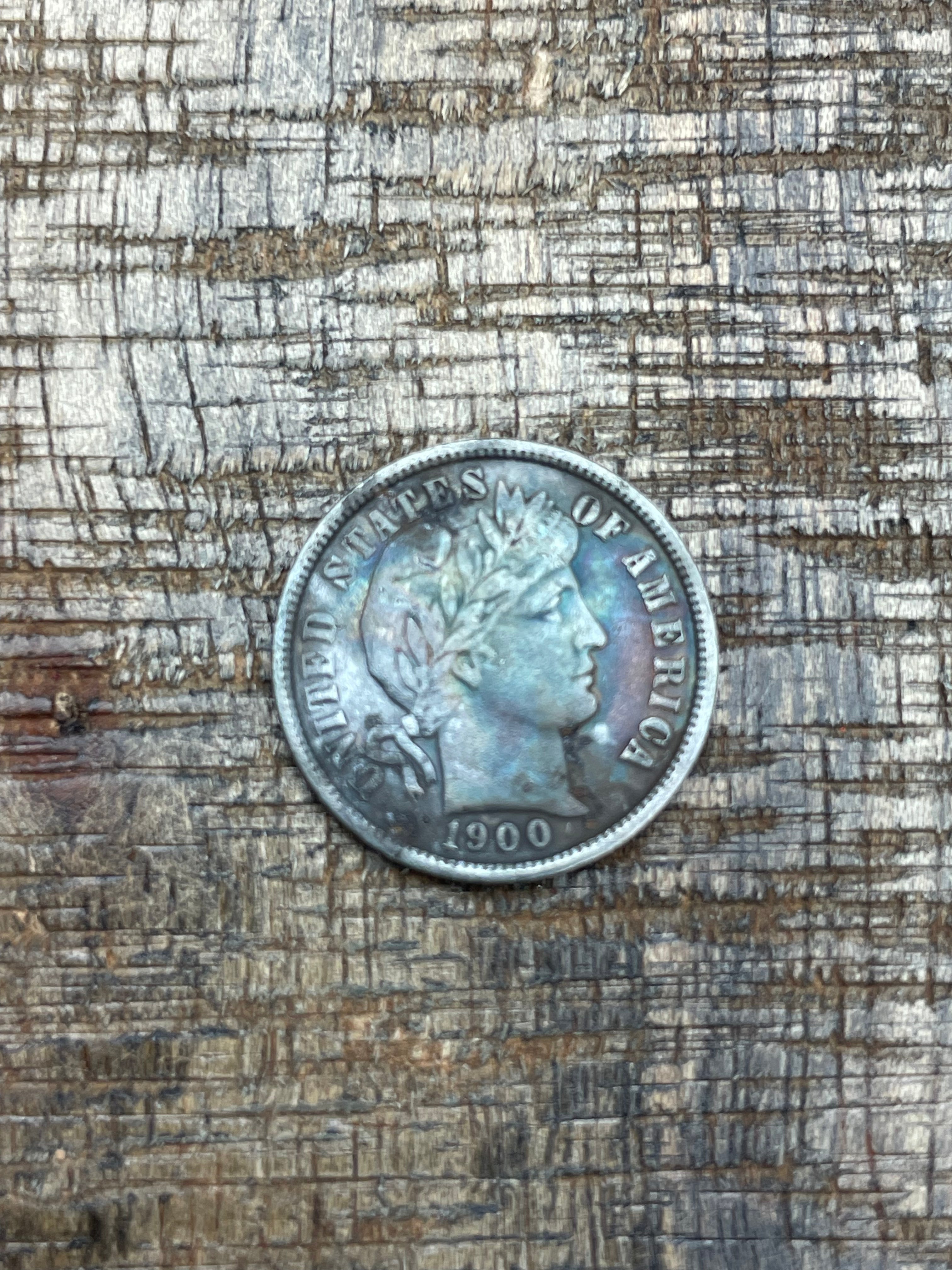 1900 10c US Barber Dime - 90% Silver