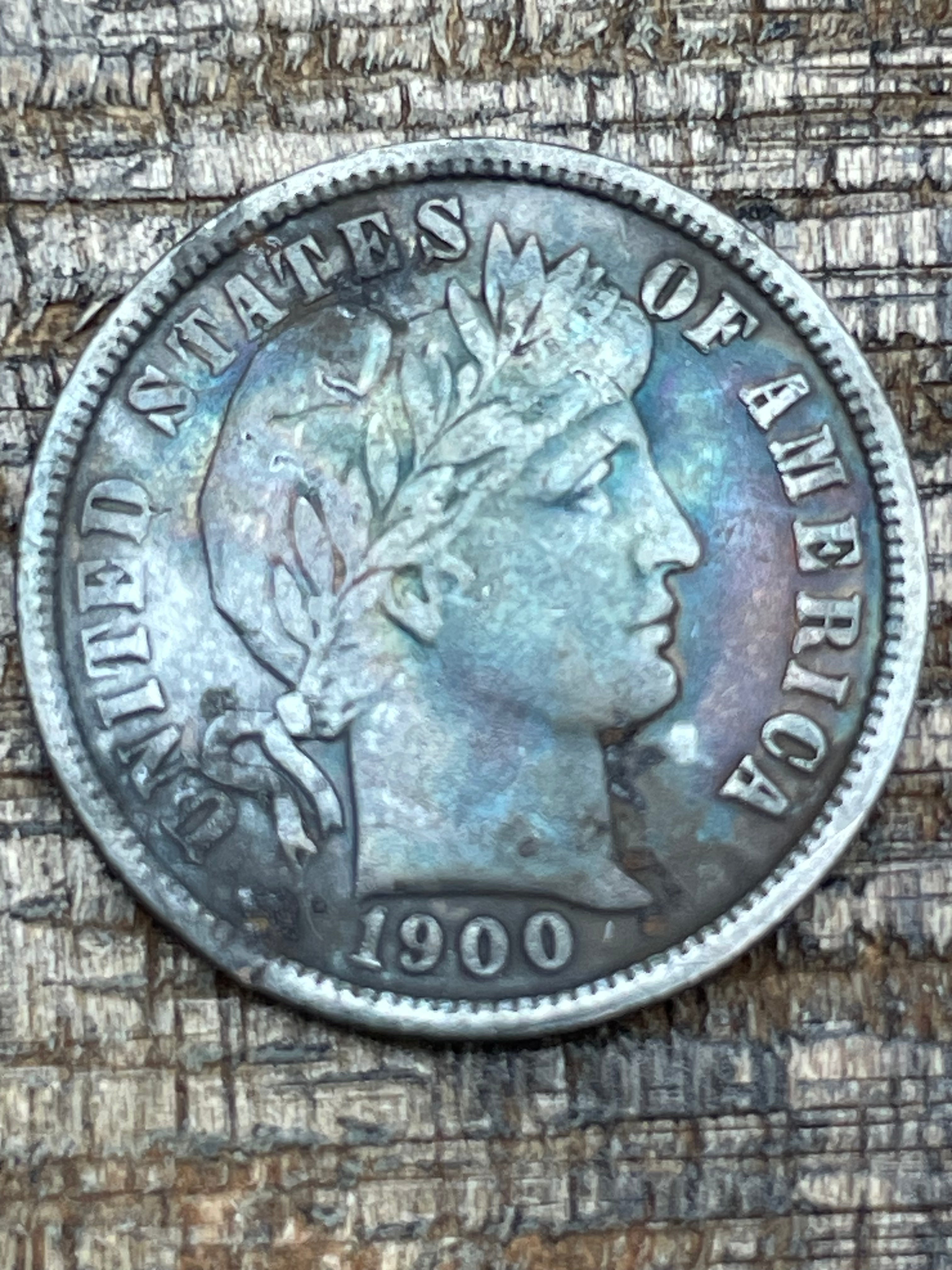 1900 10c US Barber Dime - 90% Silver