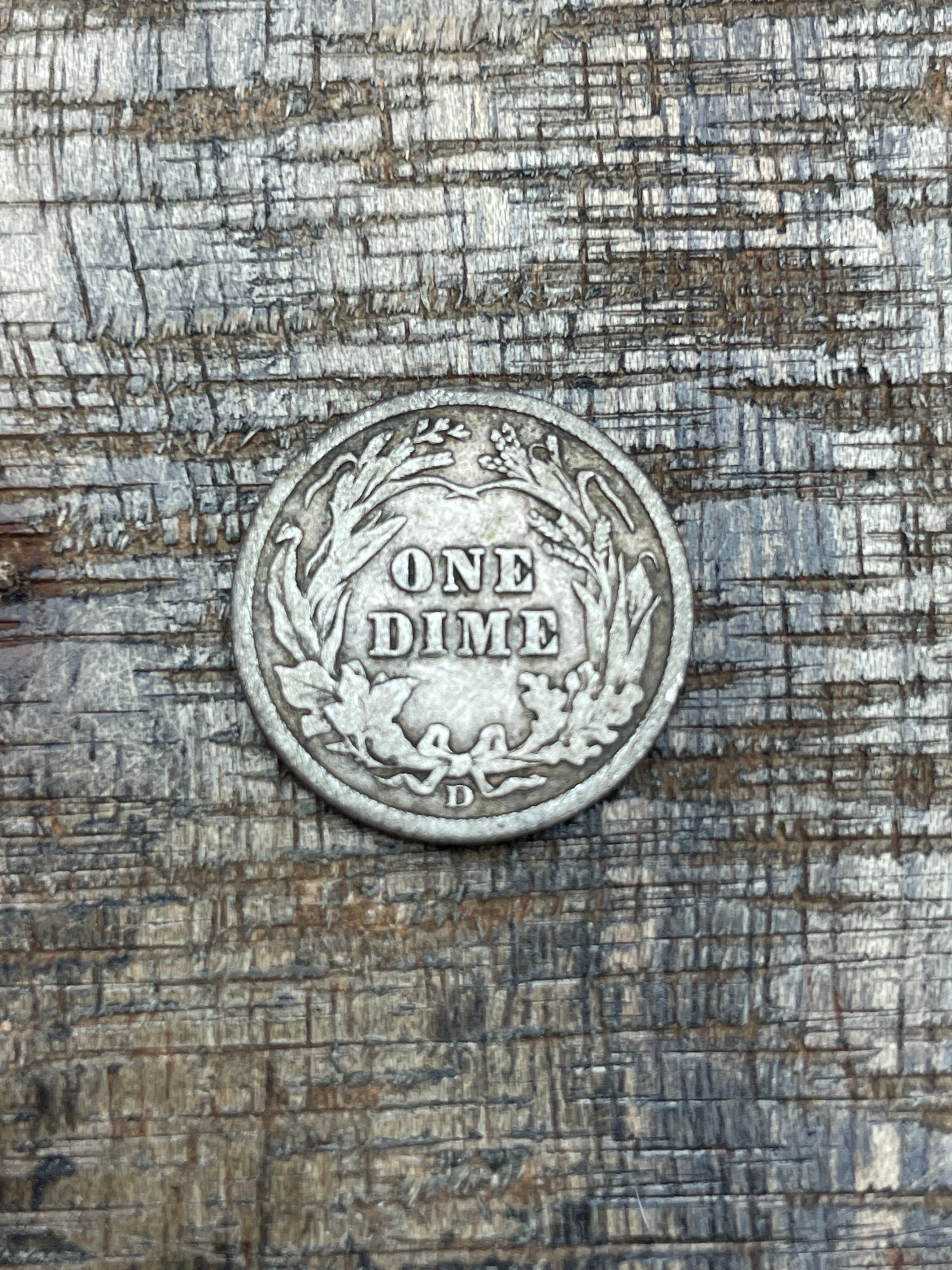 1911-D 10c US Barber Dime - 90% Silver