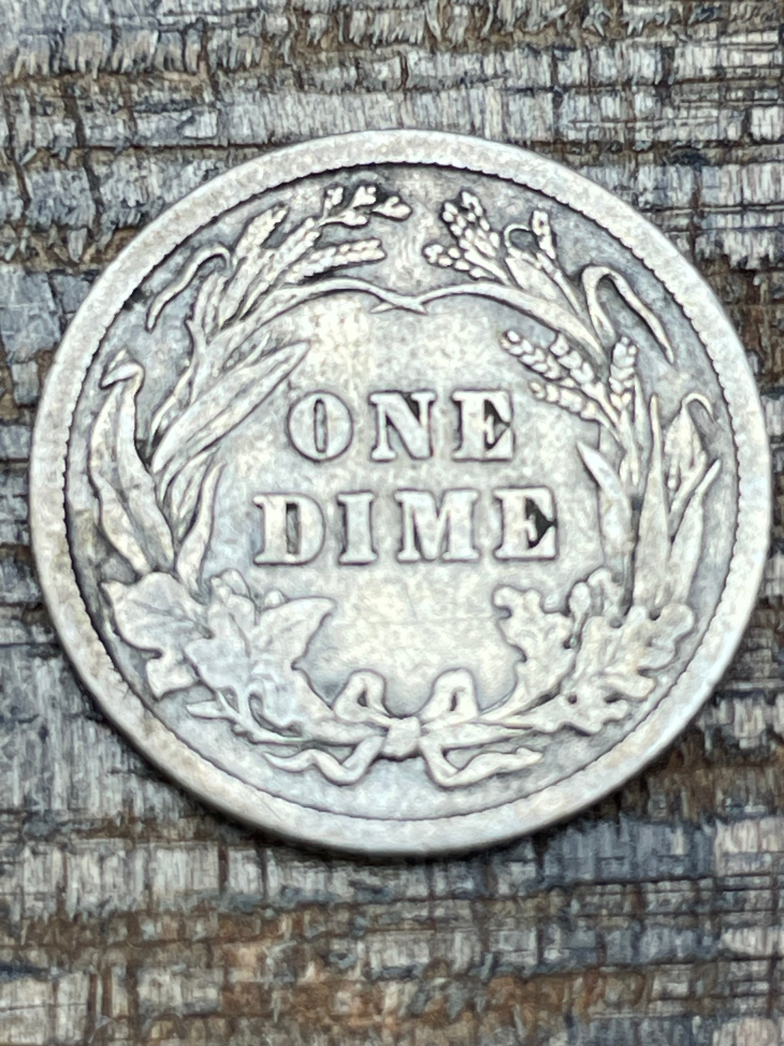 1912 10c US Barber Dime - 90% Silver