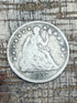 1857 US Seated Liberty Half Dime.  ~ 90% Silver
