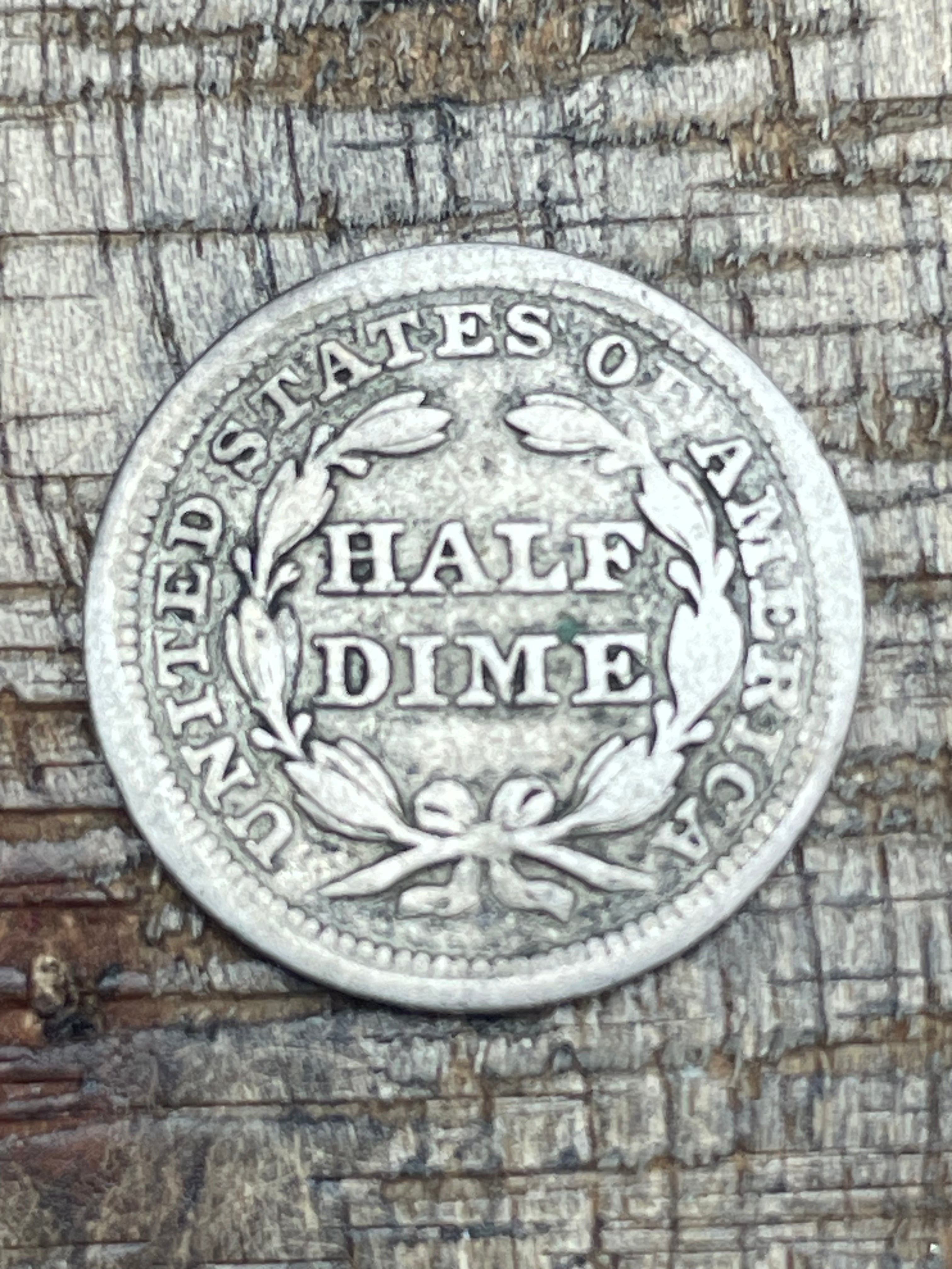 1857 US Seated Liberty Half Dime.  ~ 90% Silver