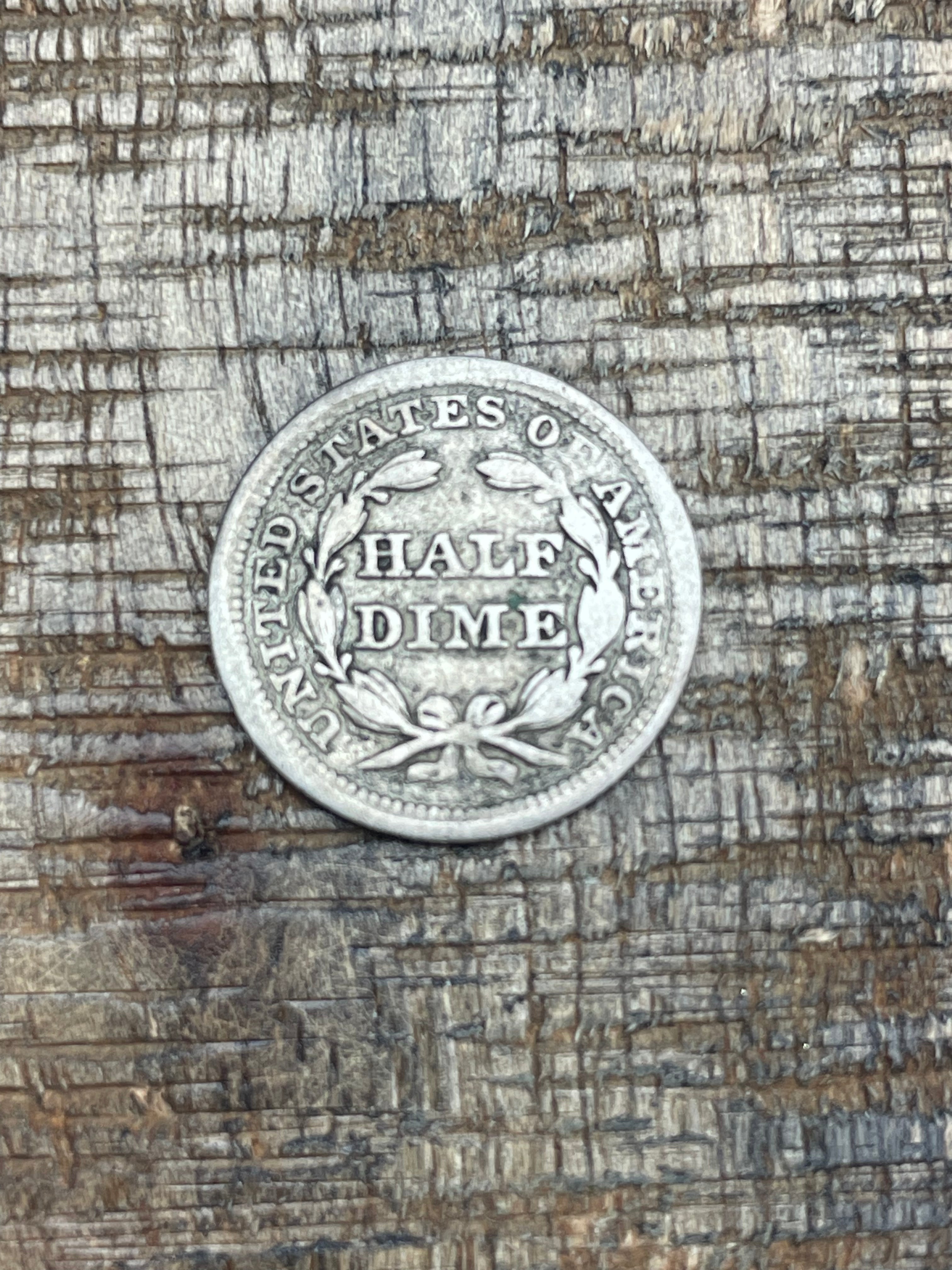 1857 US Seated Liberty Half Dime.  ~ 90% Silver