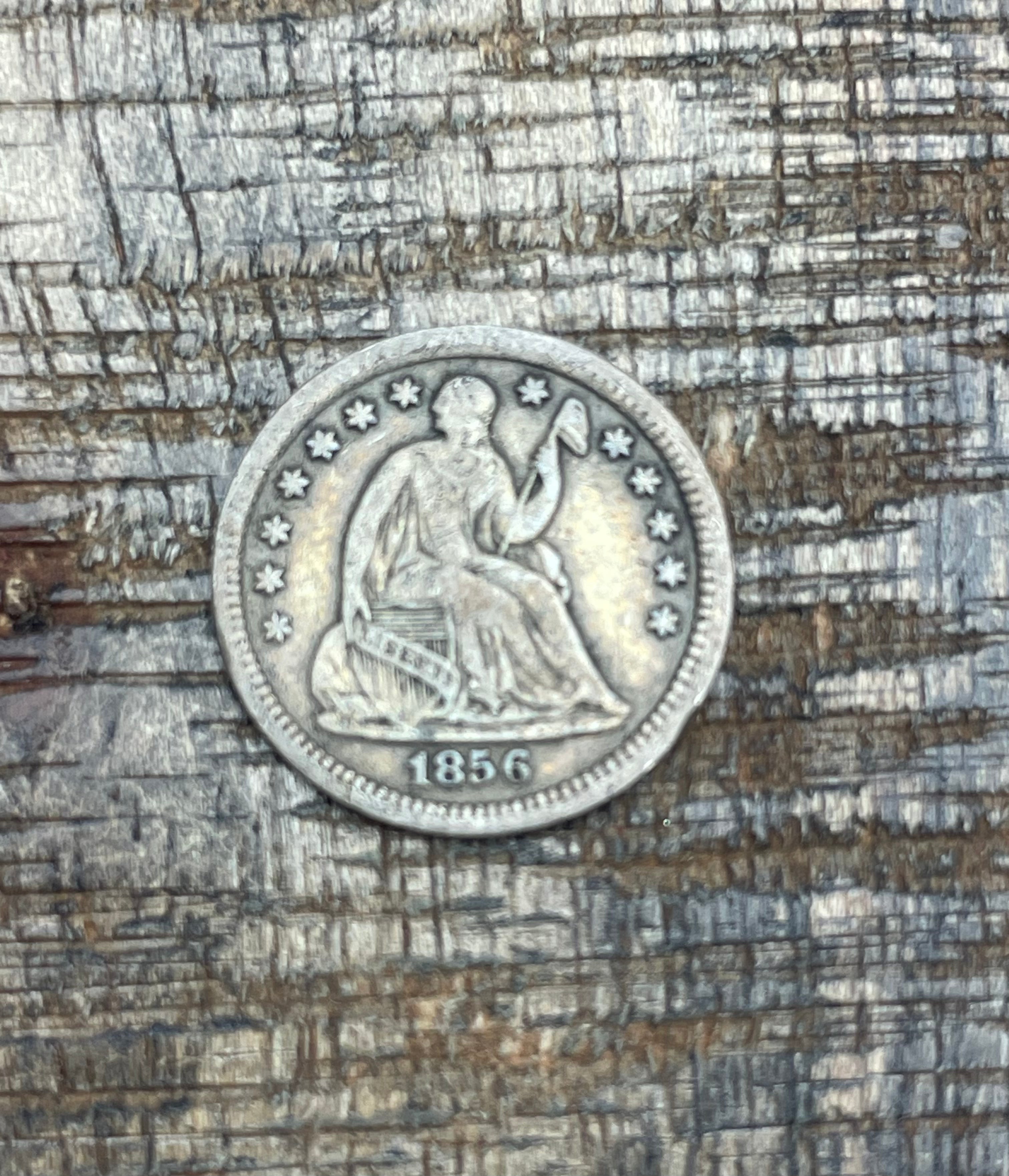 1856 US Seated Liberty Half Dime.  ~ 90% Silver