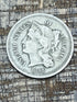 1865 3c US Three Cent Nickel