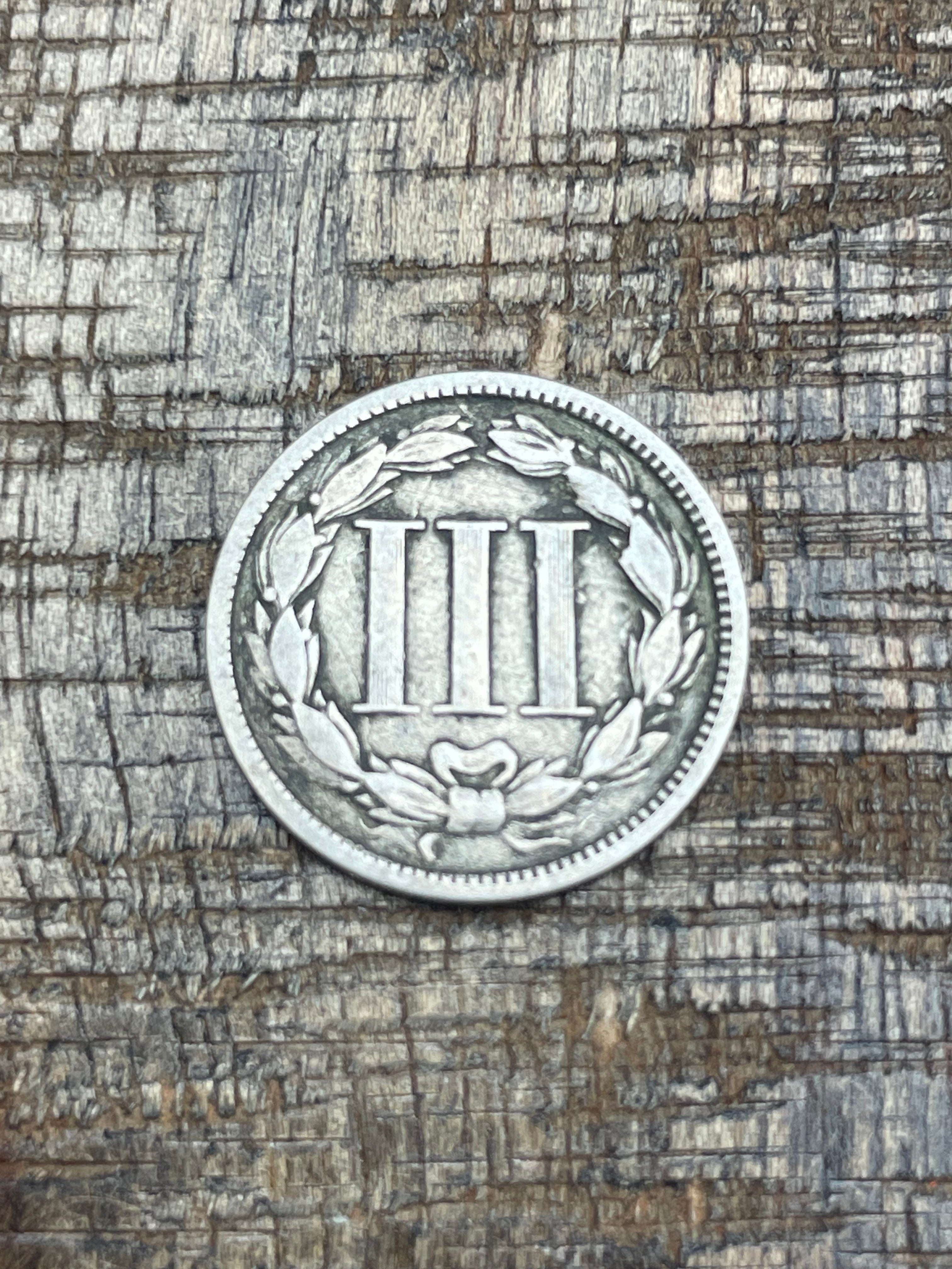 1868 3CN US Three Cent ~ Nickel