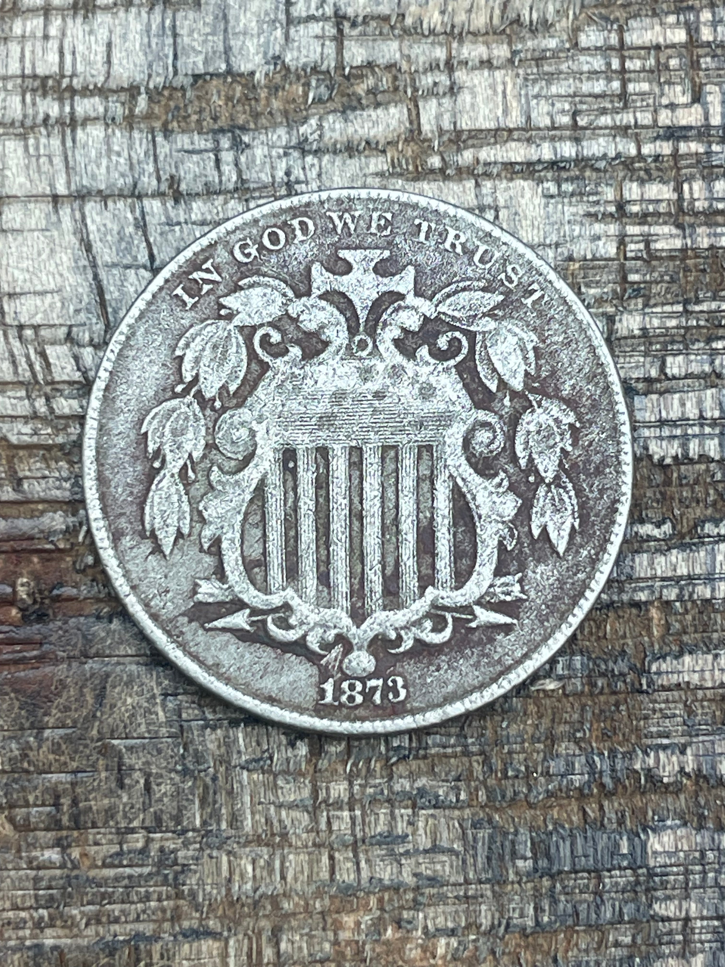 1873 5C Shield Nickel