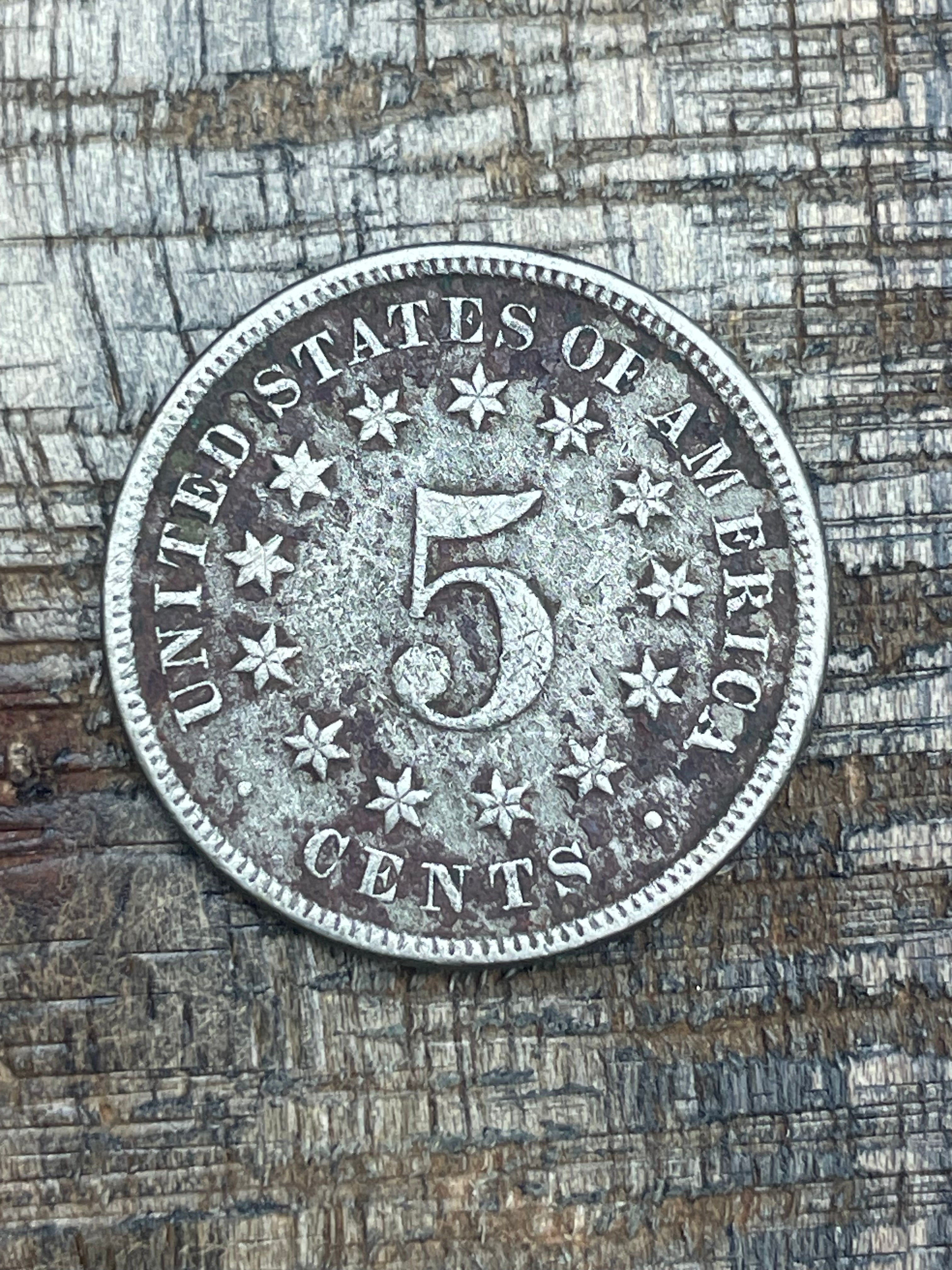 1873 5C Shield Nickel