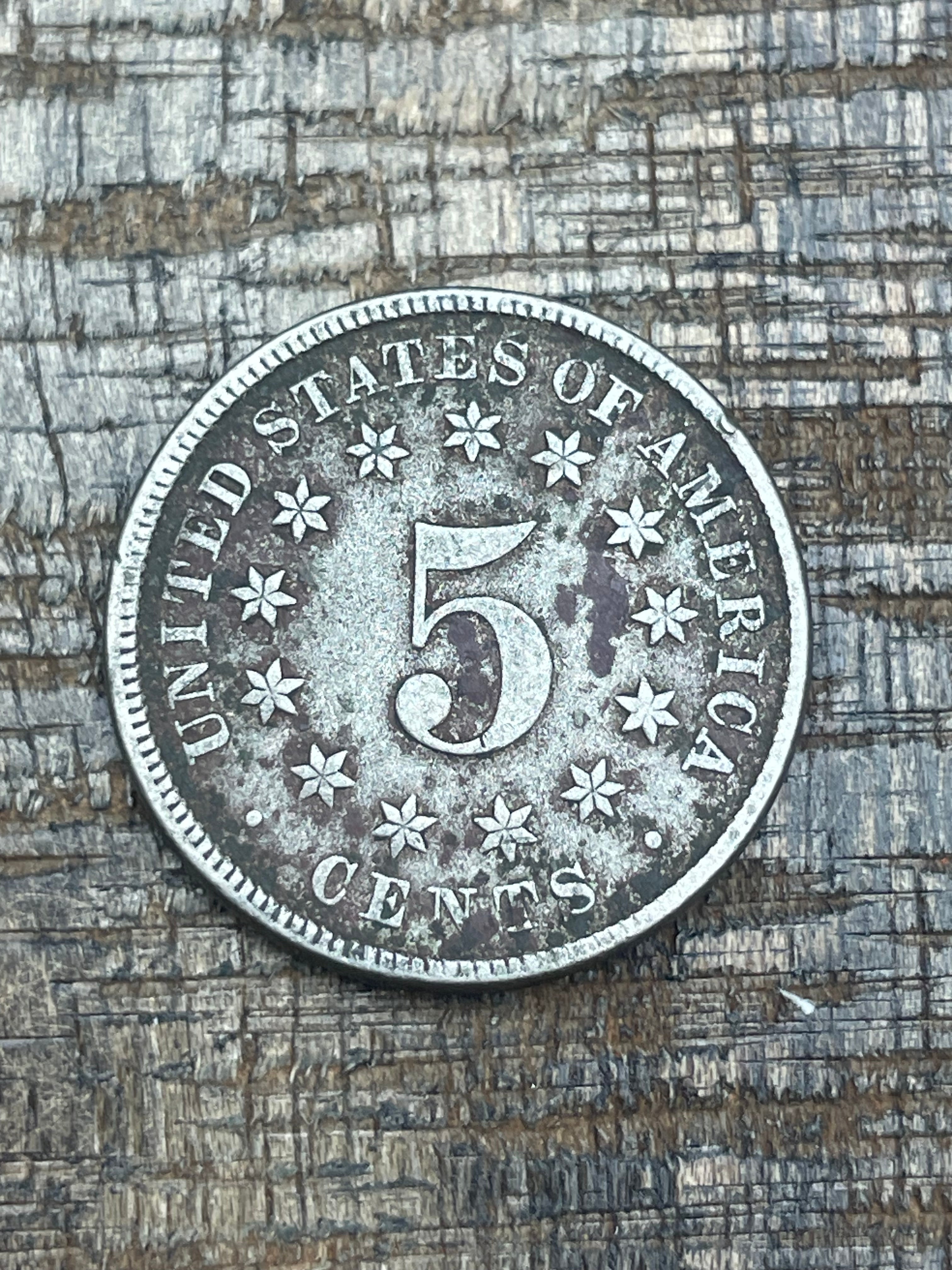1882 5C Shield Nickel