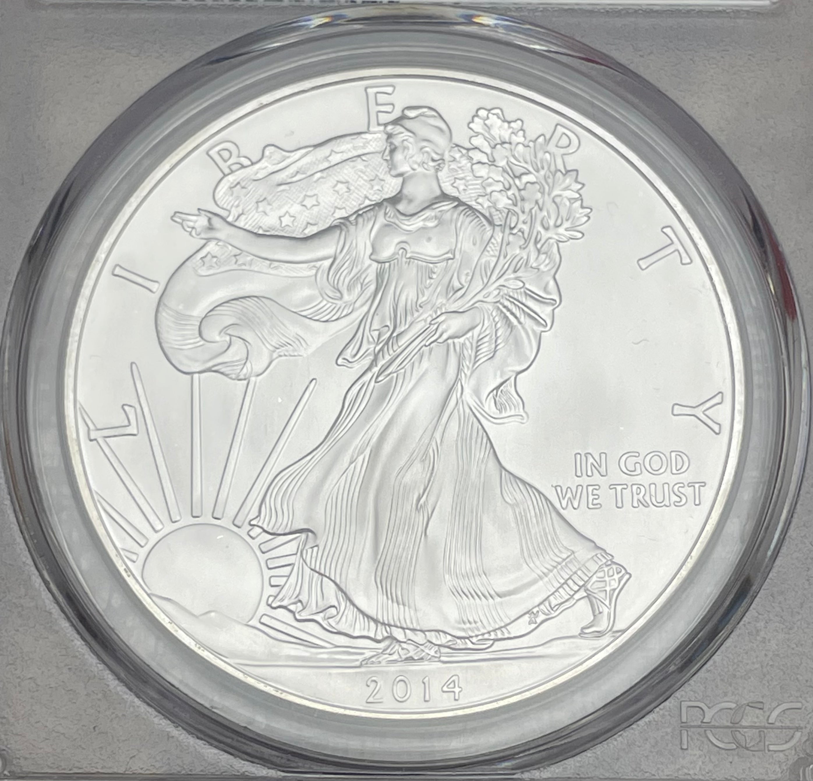 2014-S $1 US American Silver Eagle ~ PCGS MS69 ~ Struck at the San Francisco Mint