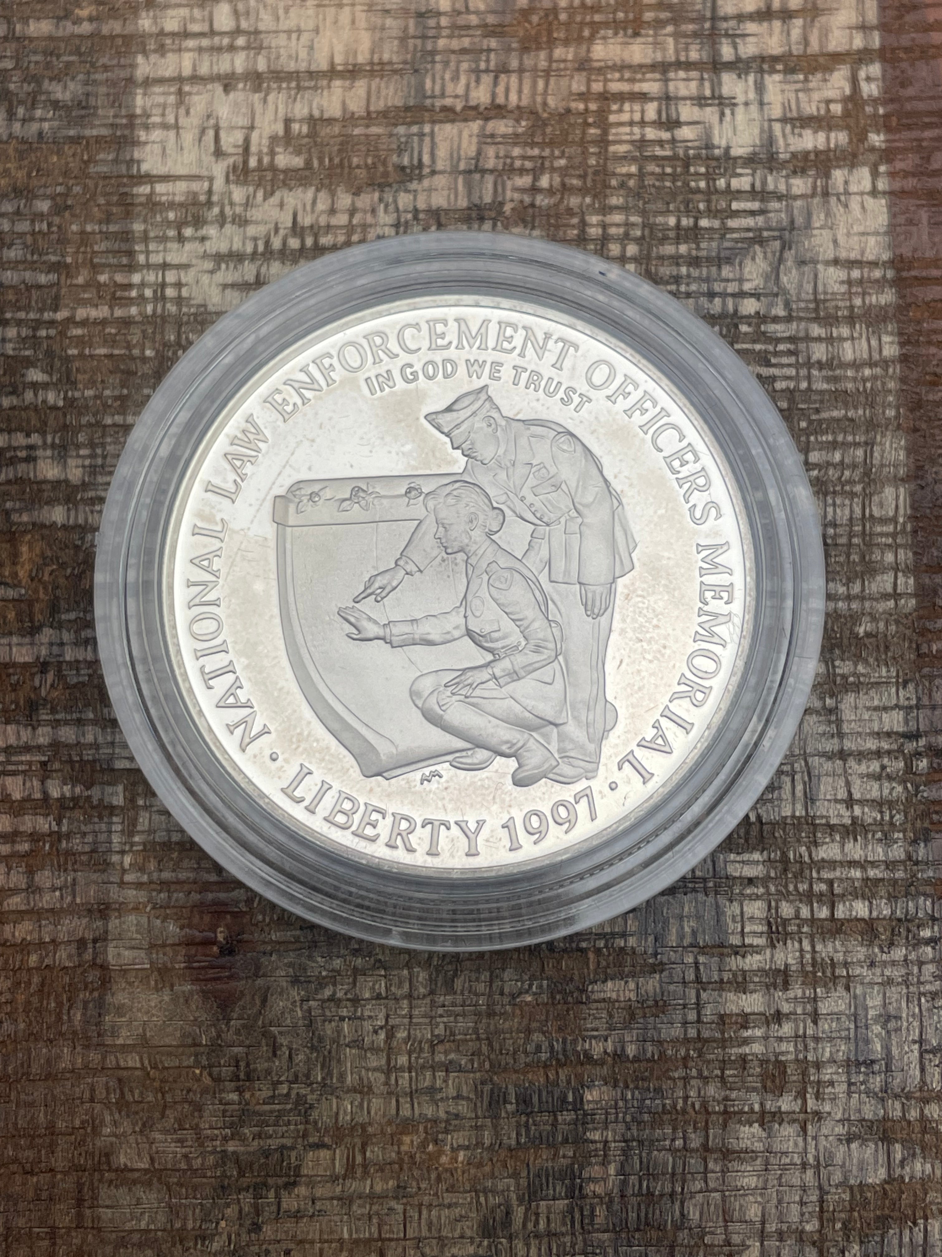 1997 National Law Enforcement Officers Memorial Commemorative Coin~Silver Proof Dollar~ OGP with COA