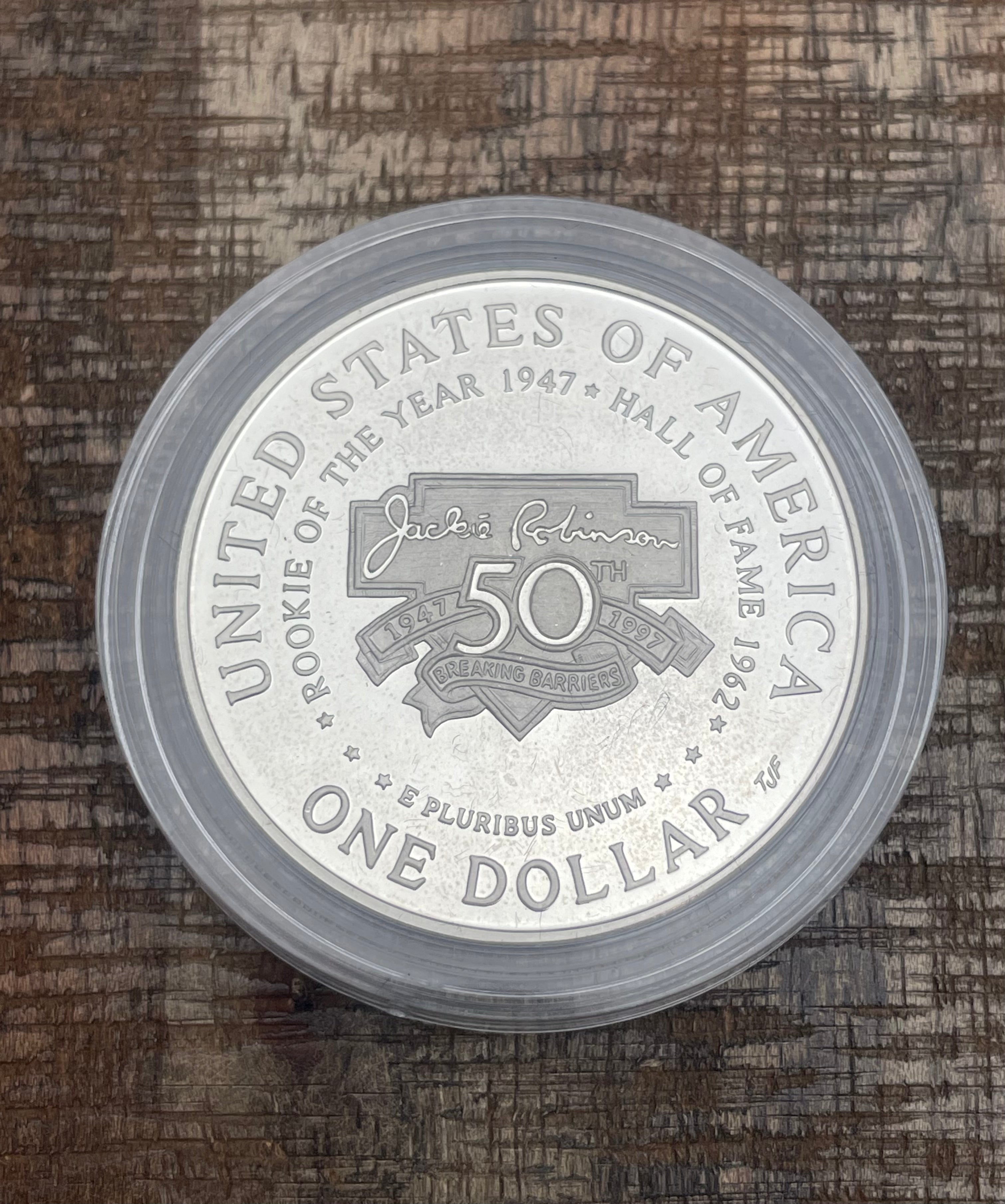 1997 Jackie Robinson 50th Anniversary Commemorative Coins~ Proof Silver Dollar ~ OGP with COA