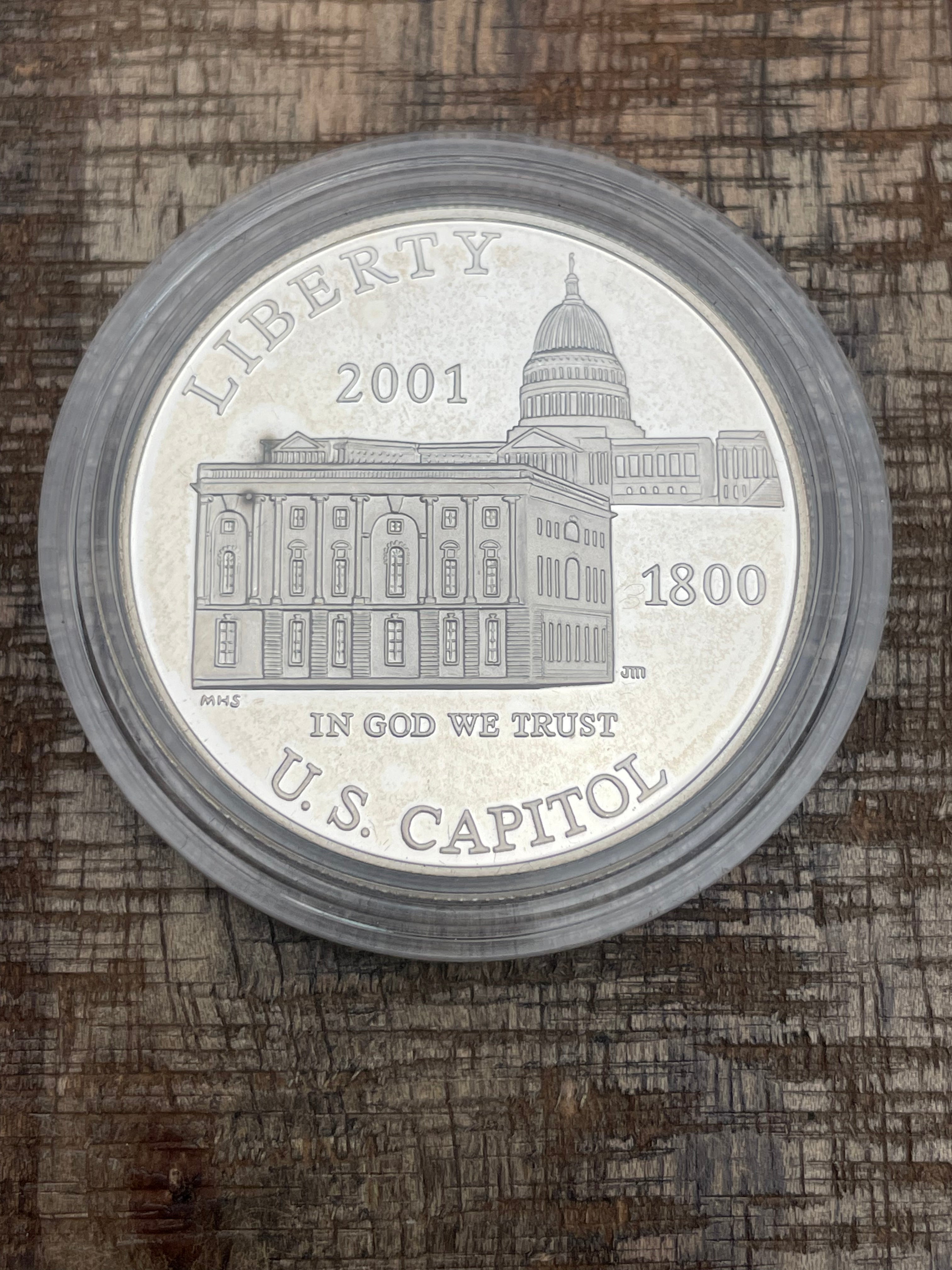 2001 Capitol Visitor Center Silver Dollar~Proof Silver Dollar~OGP with COA