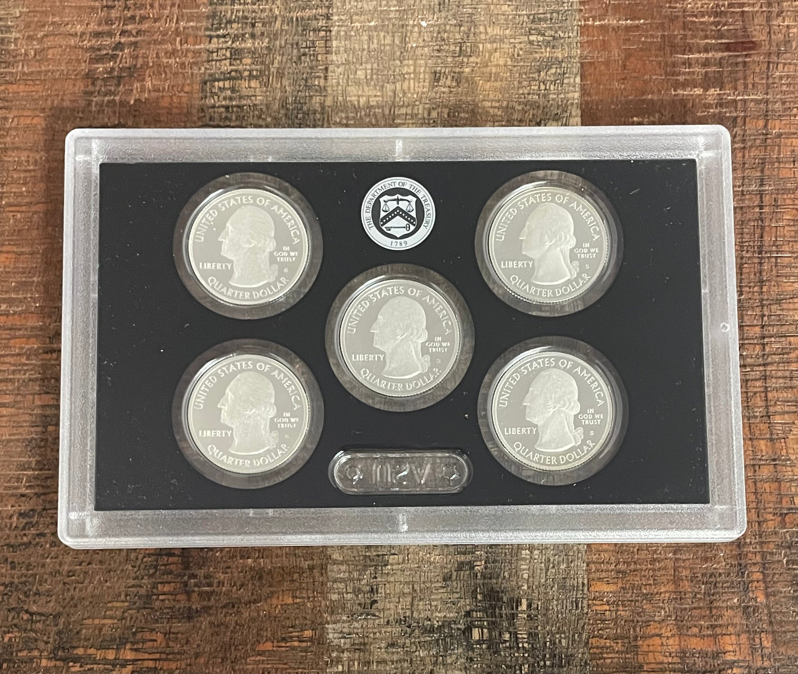 2013 US Mint America the Beautiful Quarters Silver Proof Set in OGP with COA
