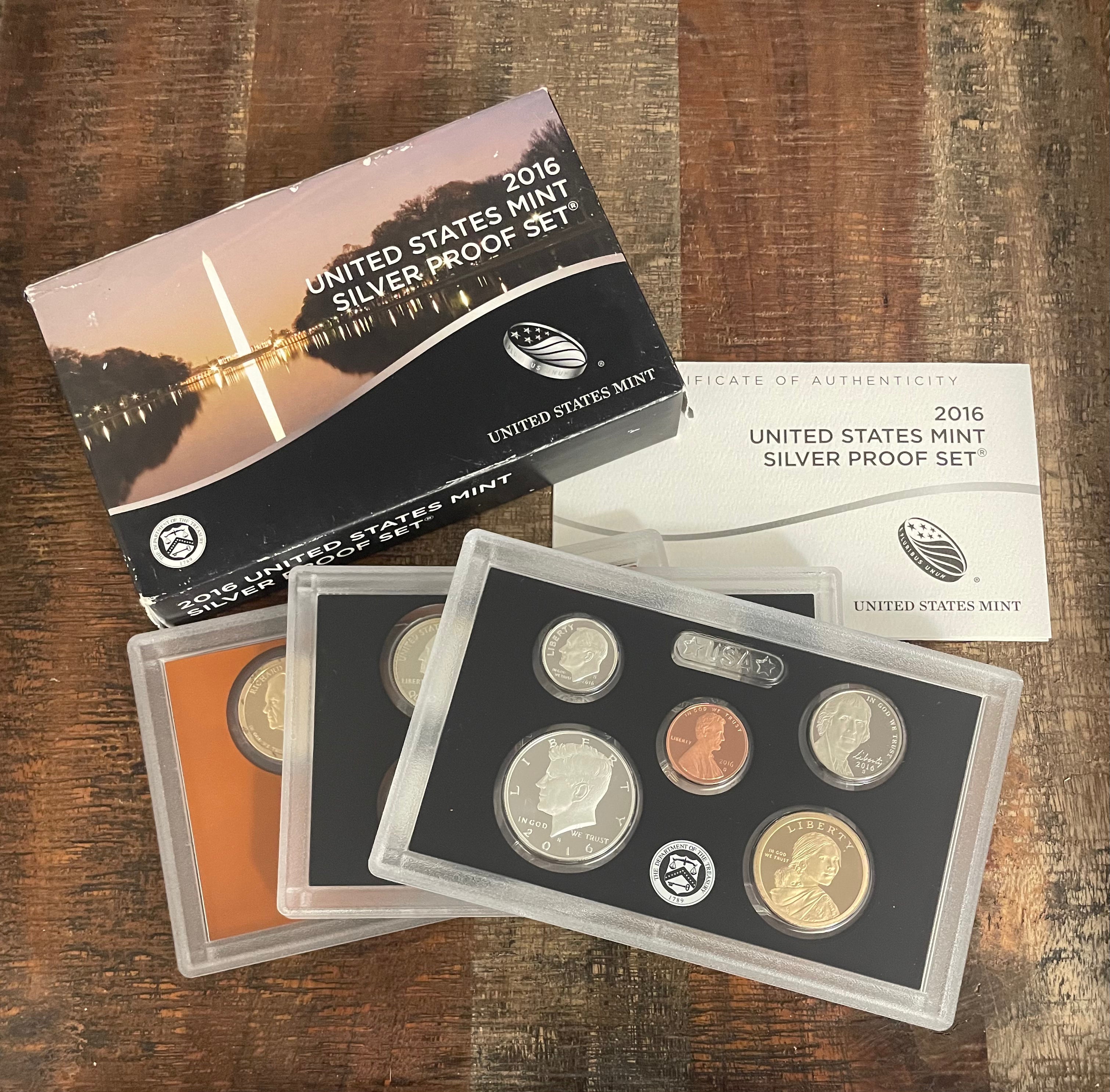 2016 US Mint Silver Proof Set ~ In OGP with COA