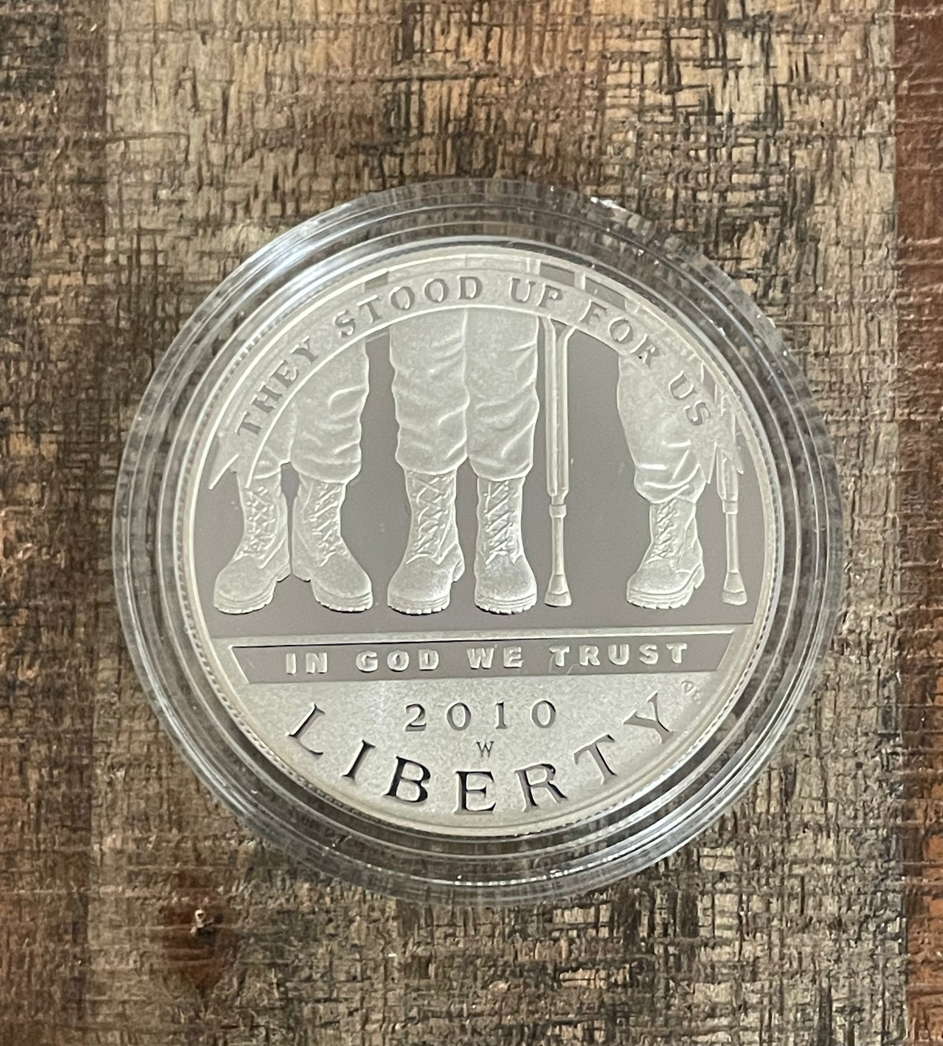 2010 American Veterans Disabled for Life Commemorative Silver Dollar~Proof Silver Dollar~In OGP with COA