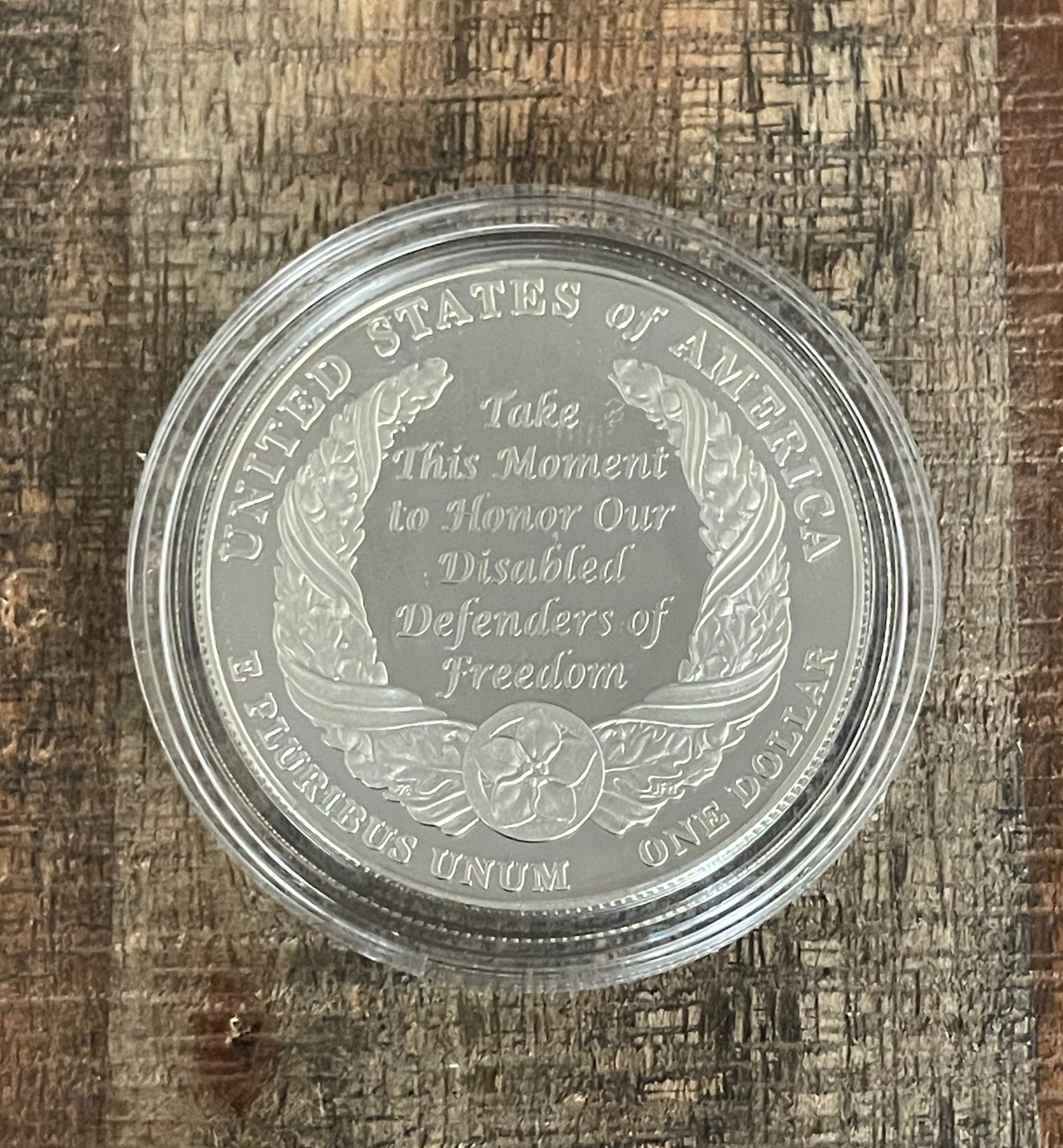 2010 American Veterans Disabled for Life Commemorative Silver Dollar~Proof Silver Dollar~In OGP with COA