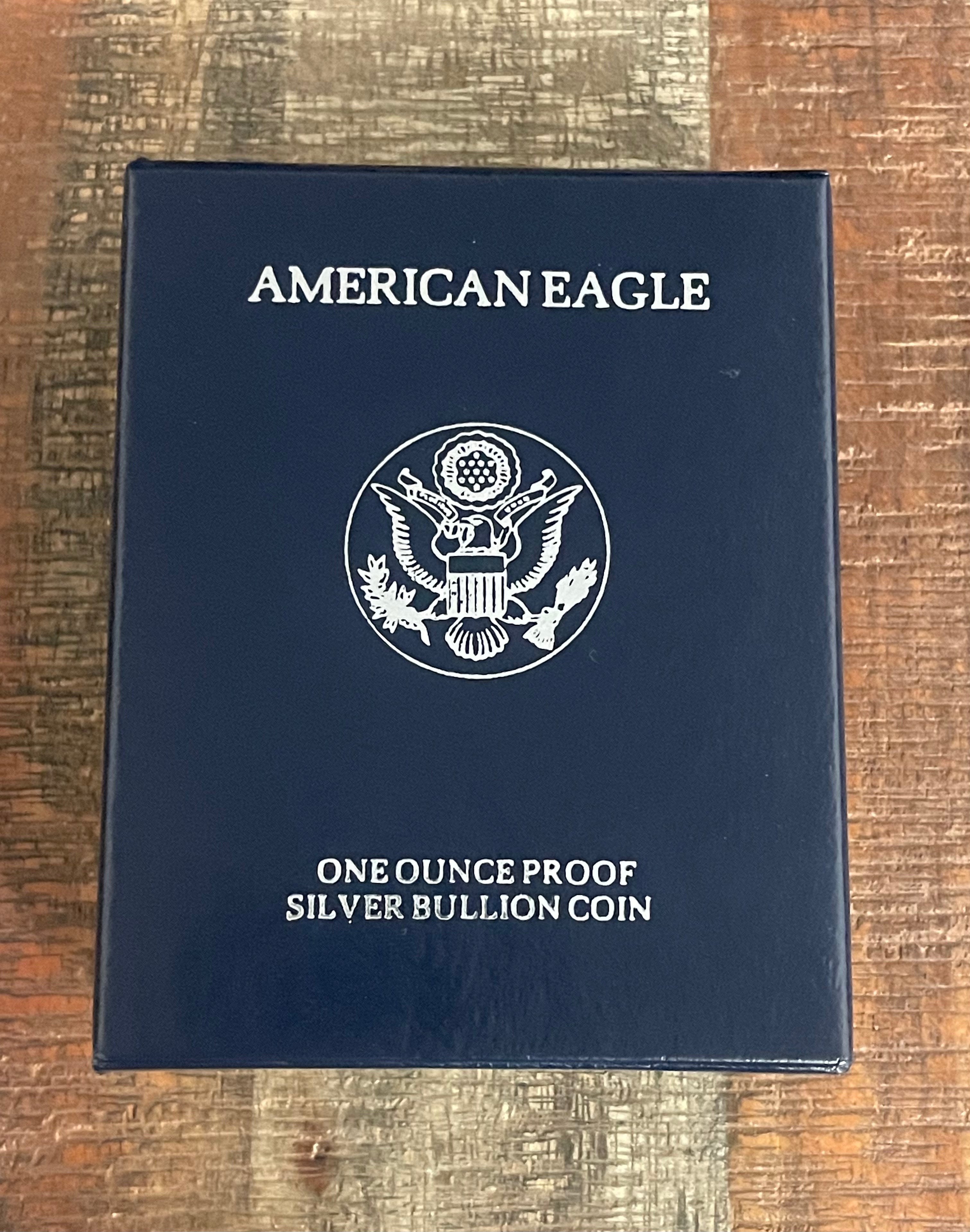 1994-P $1 US American Proof Silver Eagle Coin~Capsule, Presentation Case, COA, and Box