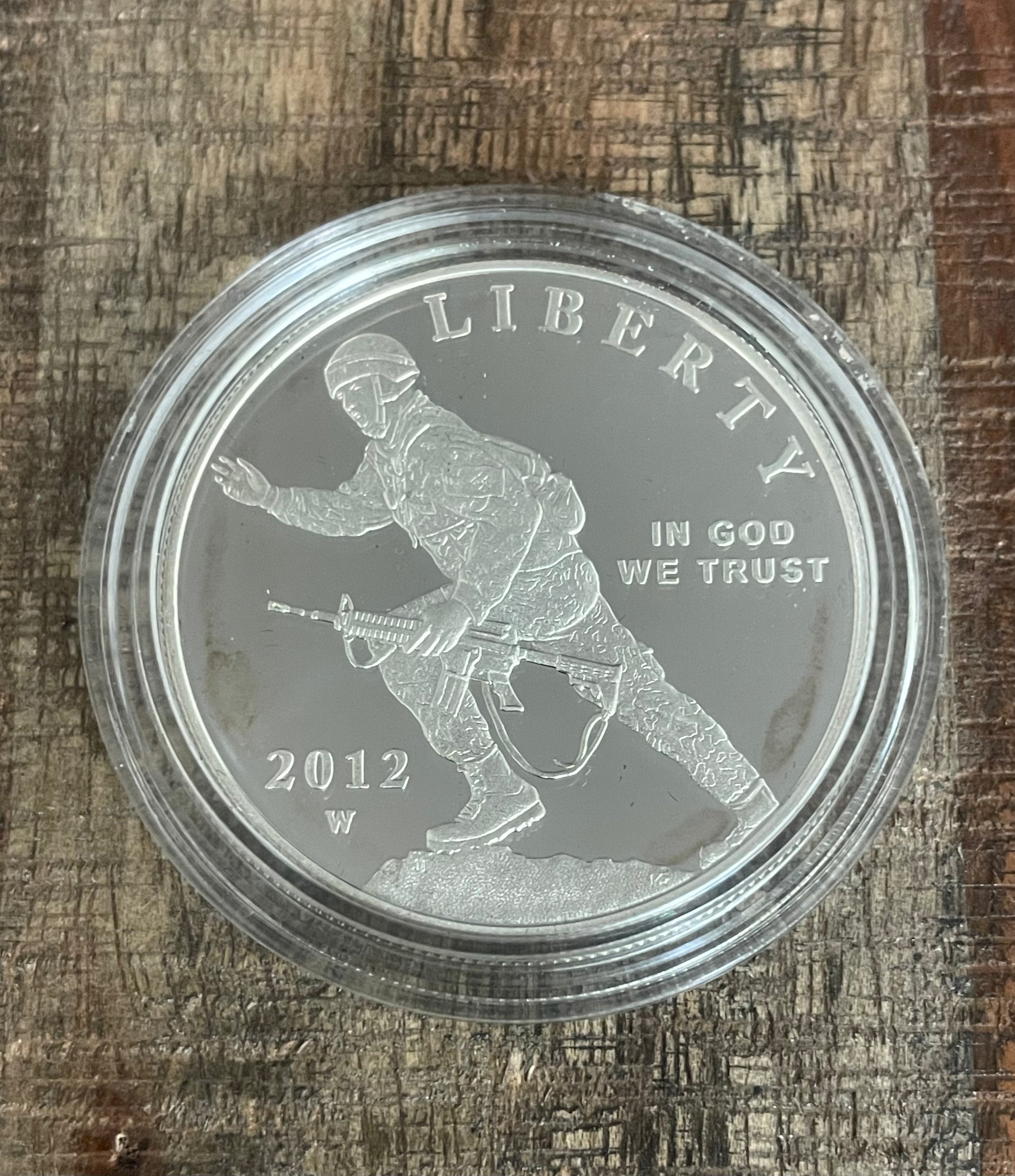 2012 Infantry Soldier~Proof Silver Dollar~In OGP with COA