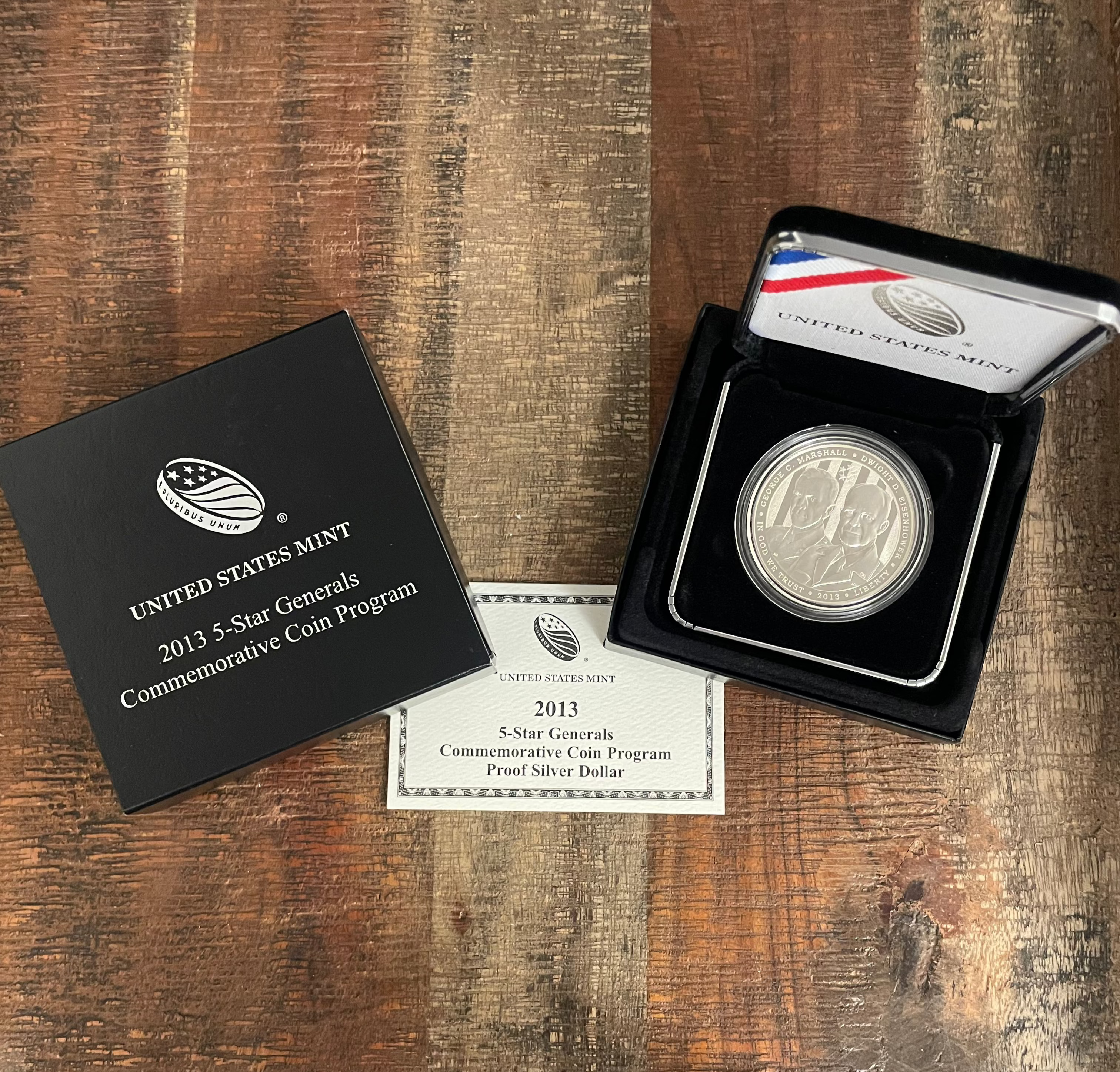 2013 5-Star Generals Commemorative Coin Program ~ Proof Silver Dollar~ In OGP with COA