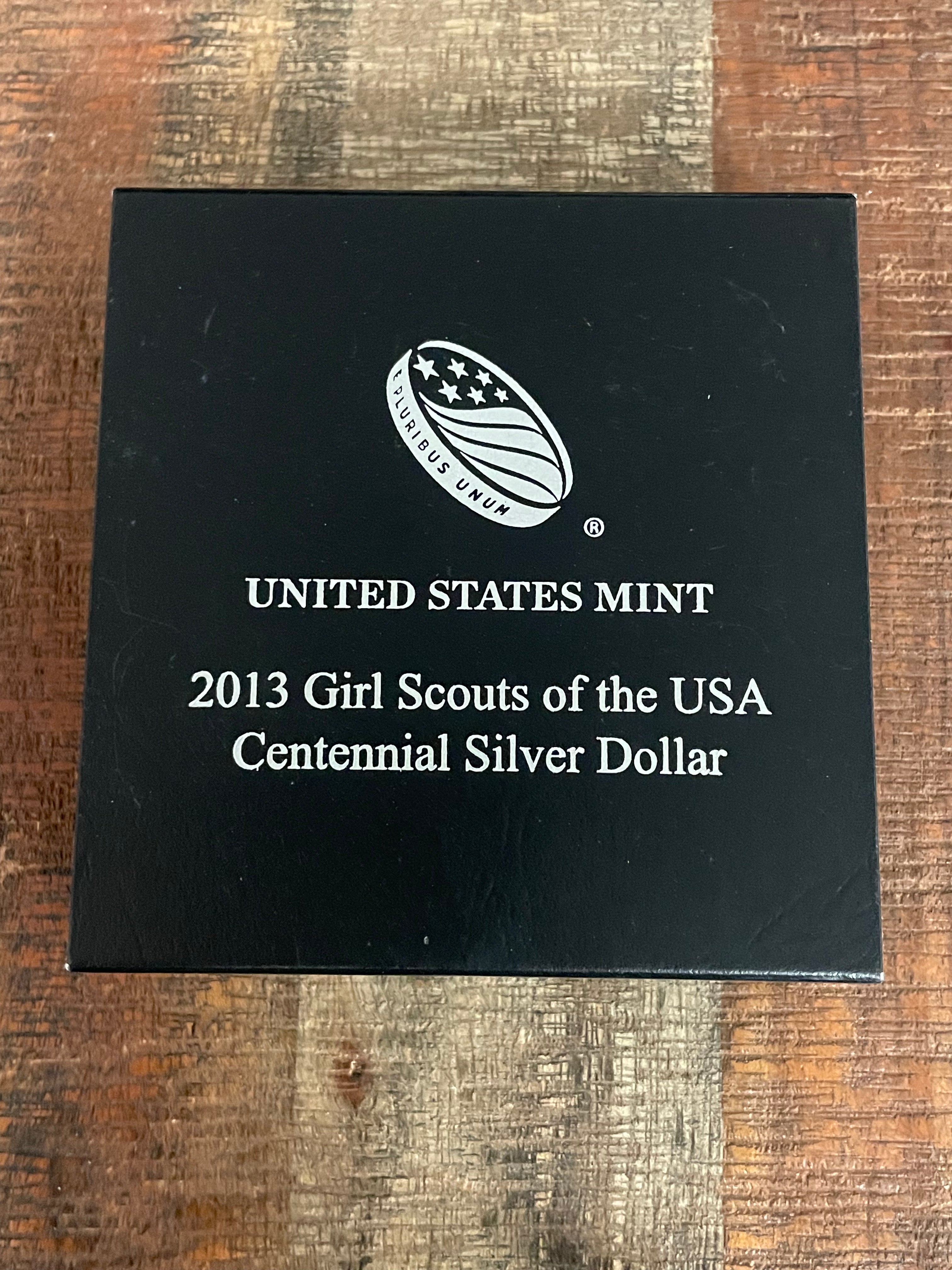 2013 Girl Scouts of the USA Centennial~Proof Silver Dollar~In OGP with COA