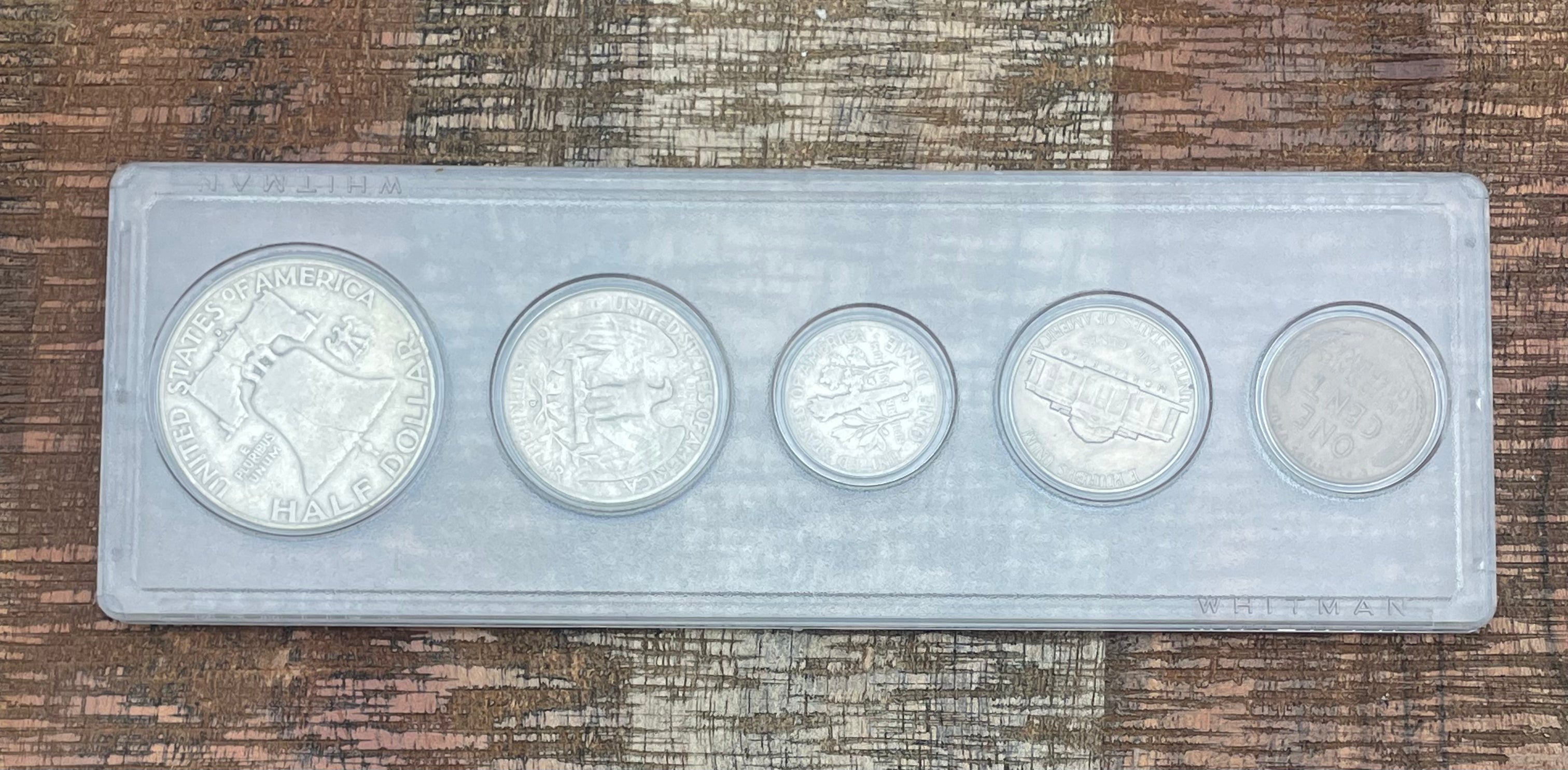 1954-D Birth Year Set, 5 coin set with 90% Silver Half Dollar, Quarter, & Dime.