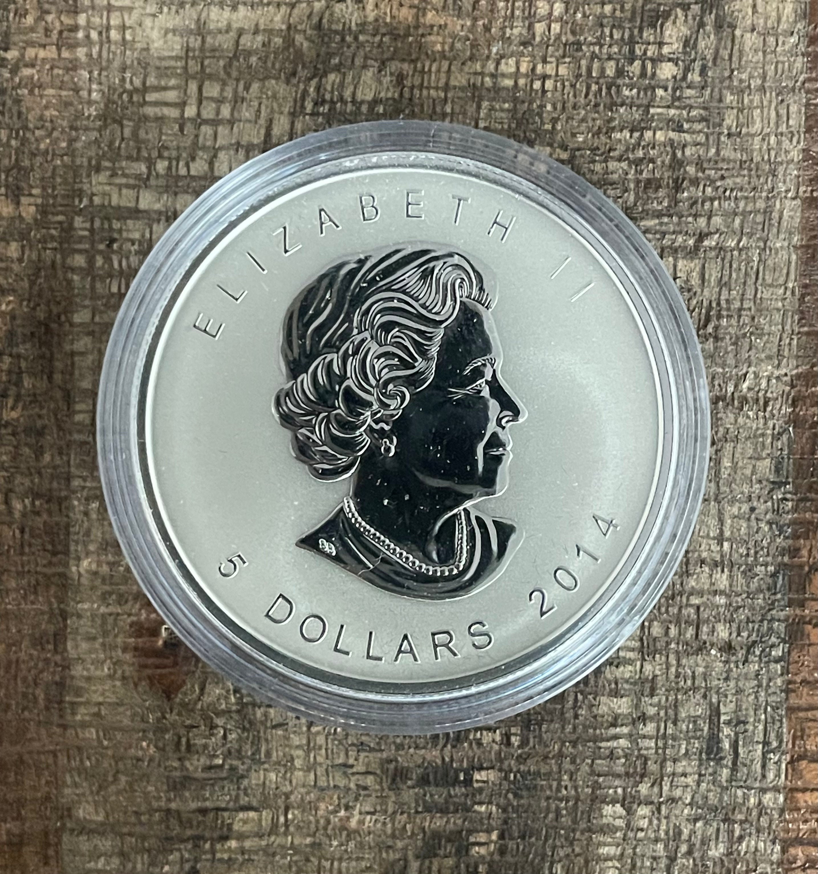 2014 $5 Reverse Proof Bullion Replica~Royal Canadian Mint~ 1oz of .9999 Silver ~ Limited Mintage ~ In OGP with COA