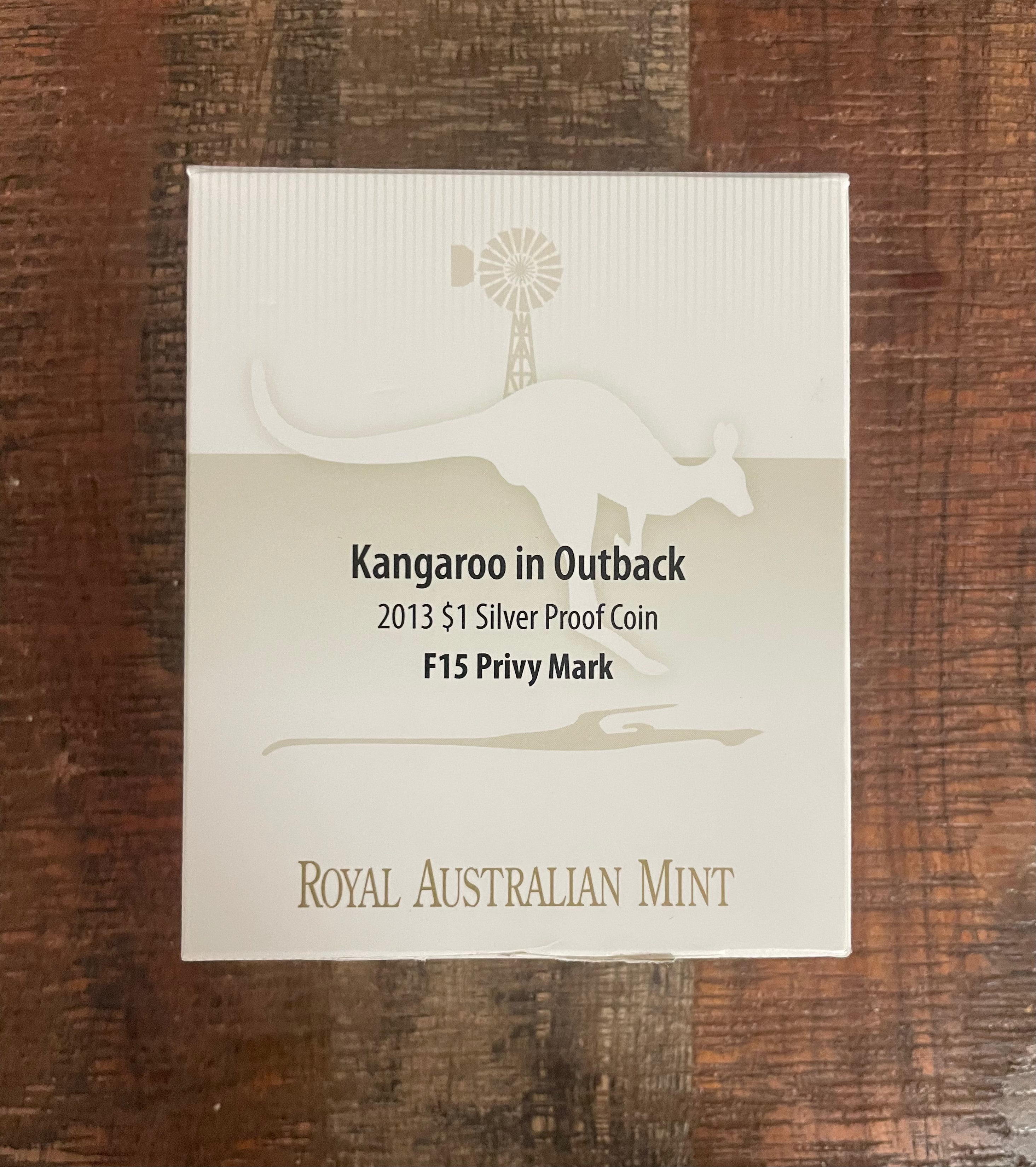 2013 $1 Kangaroo in Outback~Silver Proof Coin~F15 Privy Mark~In OGP with COA