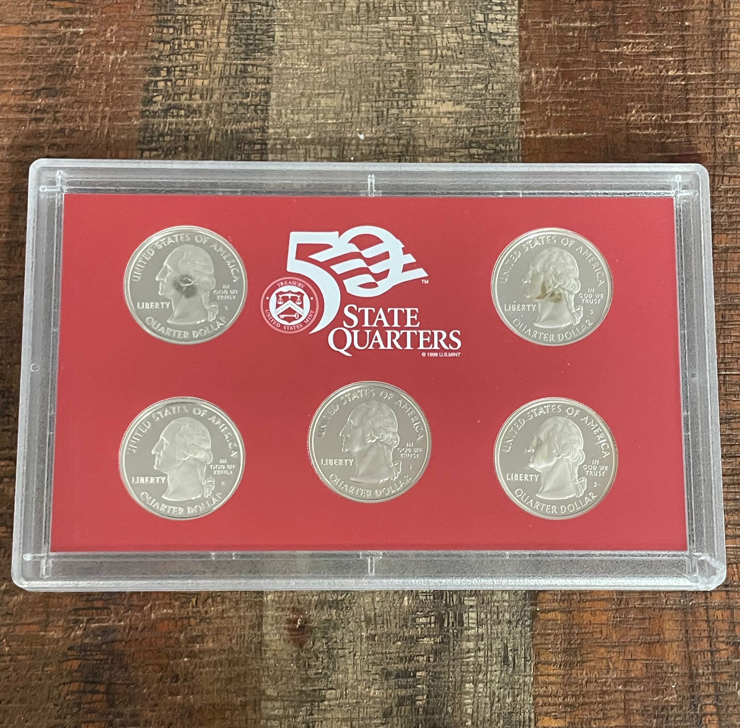 2005 US Mint 50 Staes Quarters Silver Proof Set in OGP ~ NO BOX NO COA