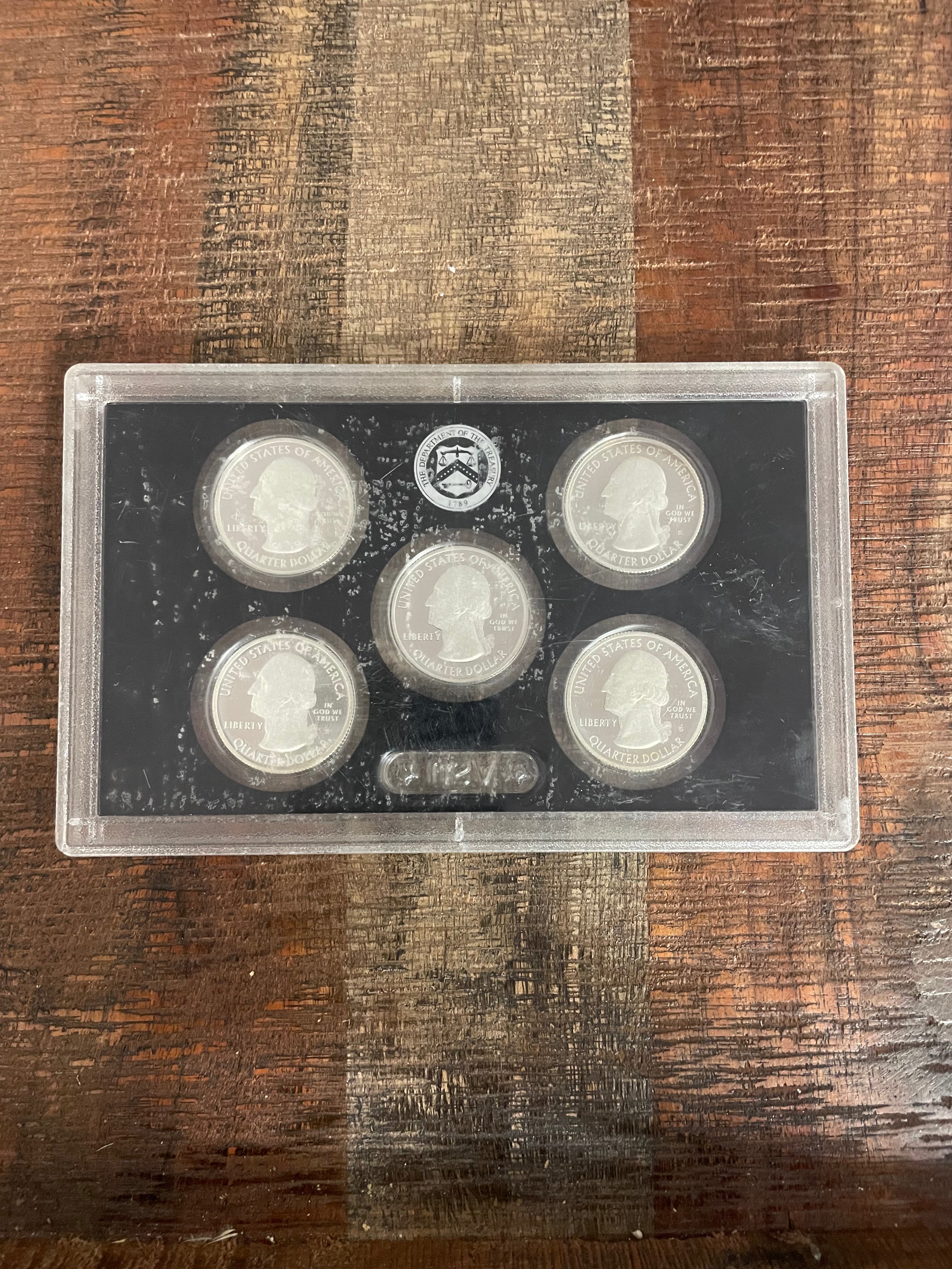 2011 US Mint America the Beautiful Quarters Silver Proof Set in OGP ~ NO BOX NO COA