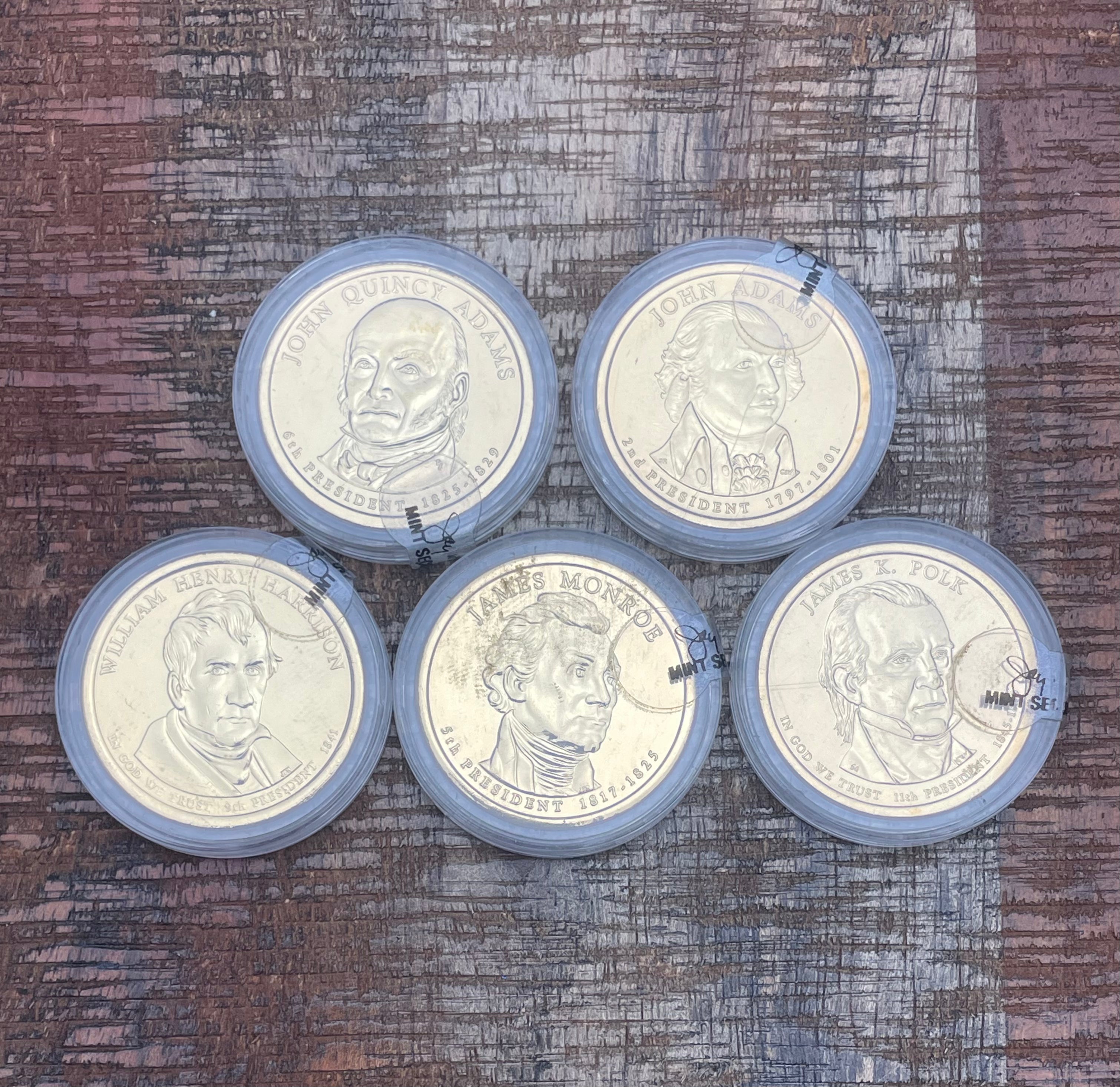 Uncirculated ~ $1 Presidential Dollars ~ Lot of 5 ~ Mint Sealed